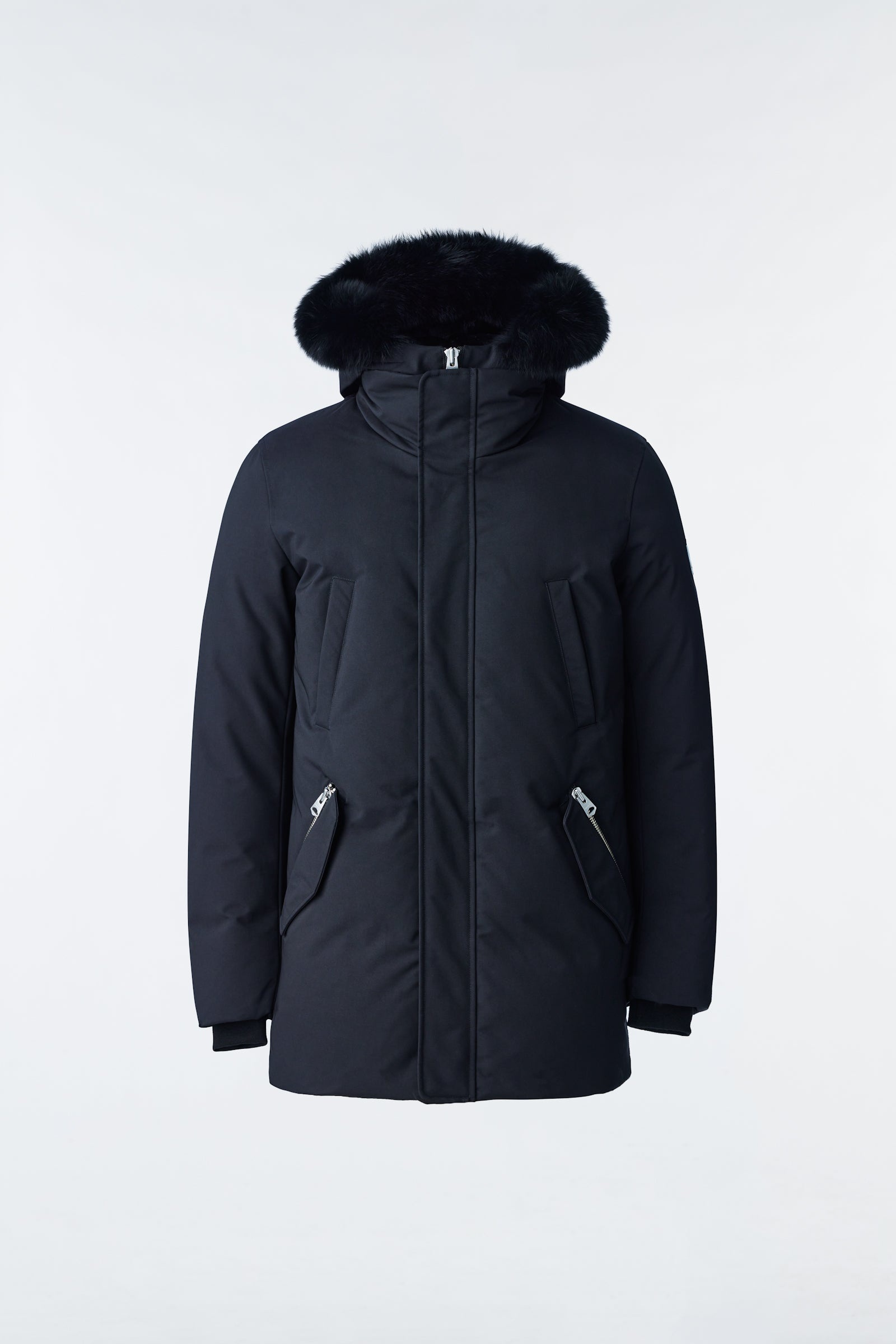 EDWARD 2-in-1 down parka with hooded bib and blue fox fur - 1