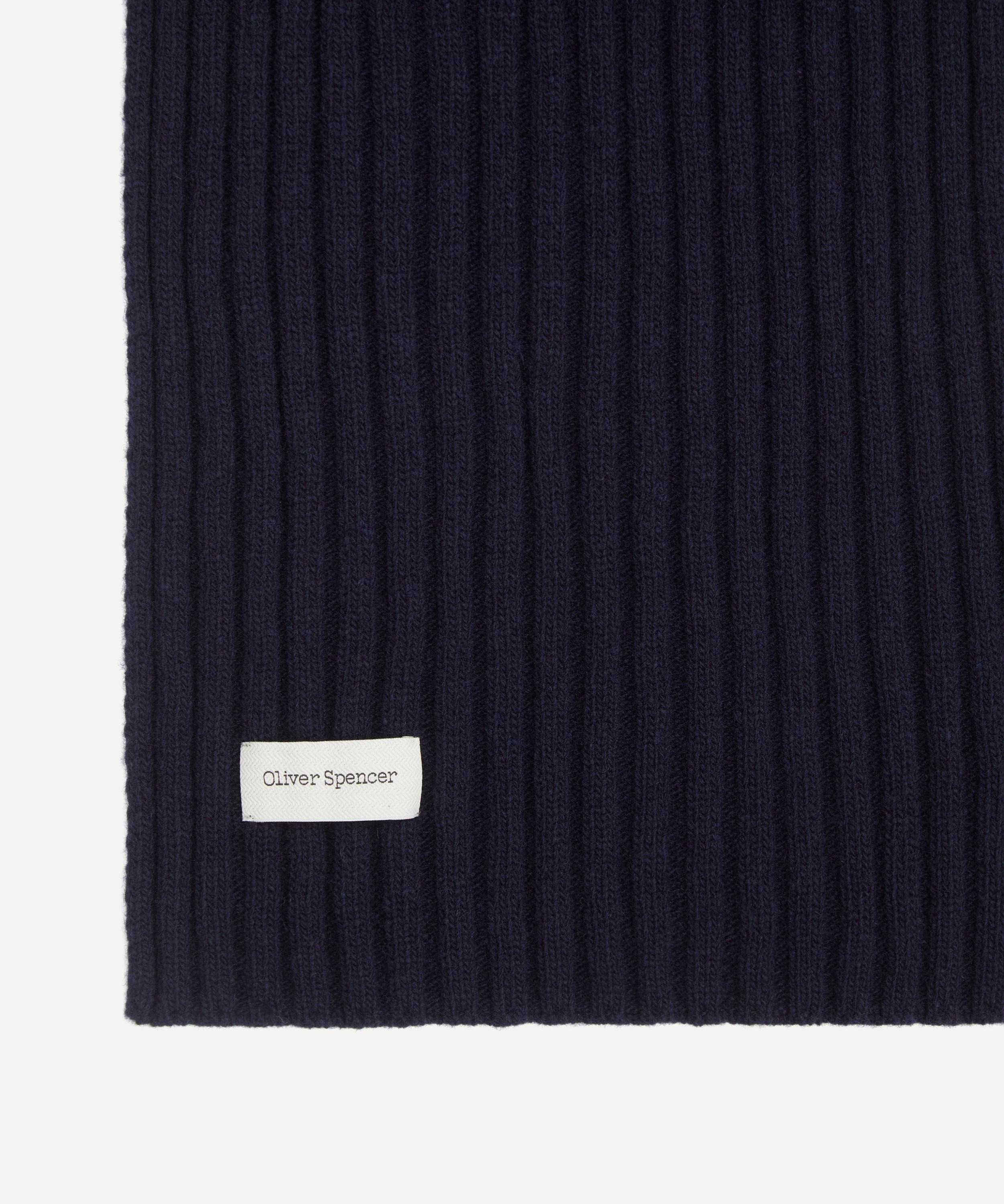 Navy Soane Ribbed Scarf - 3