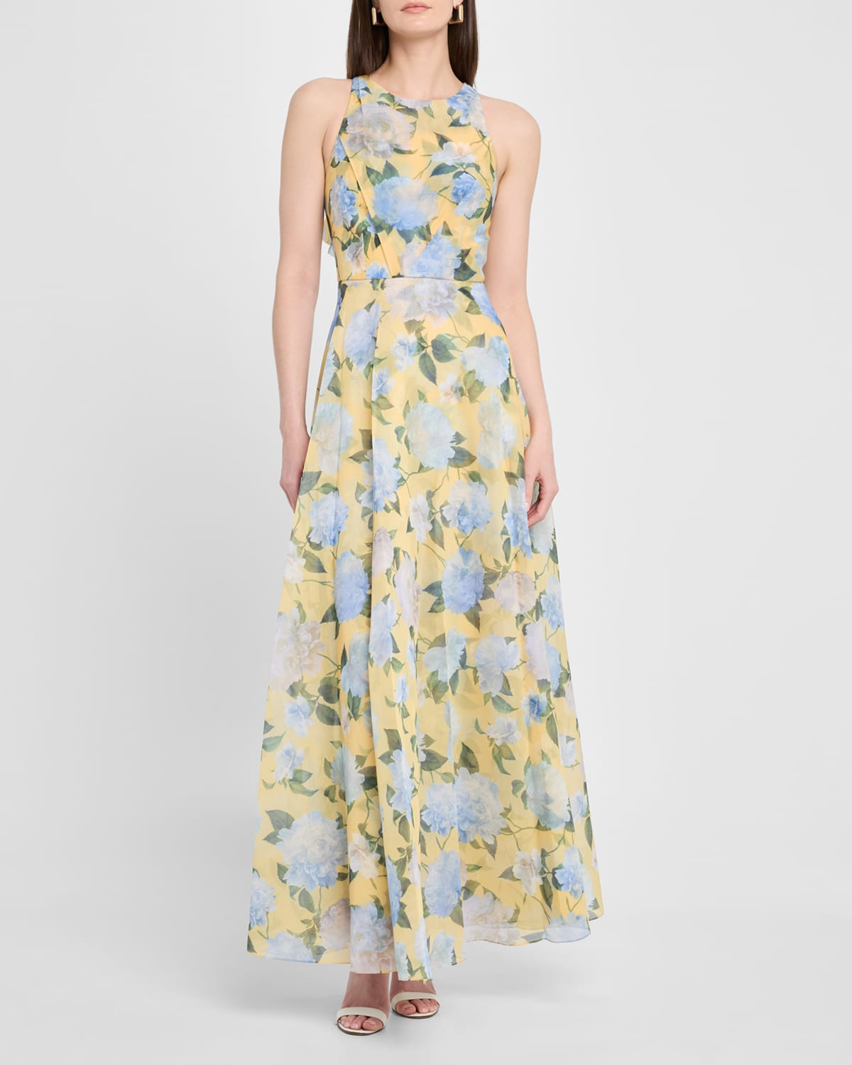Kate Draped Floral-Print Organza Gown - 2