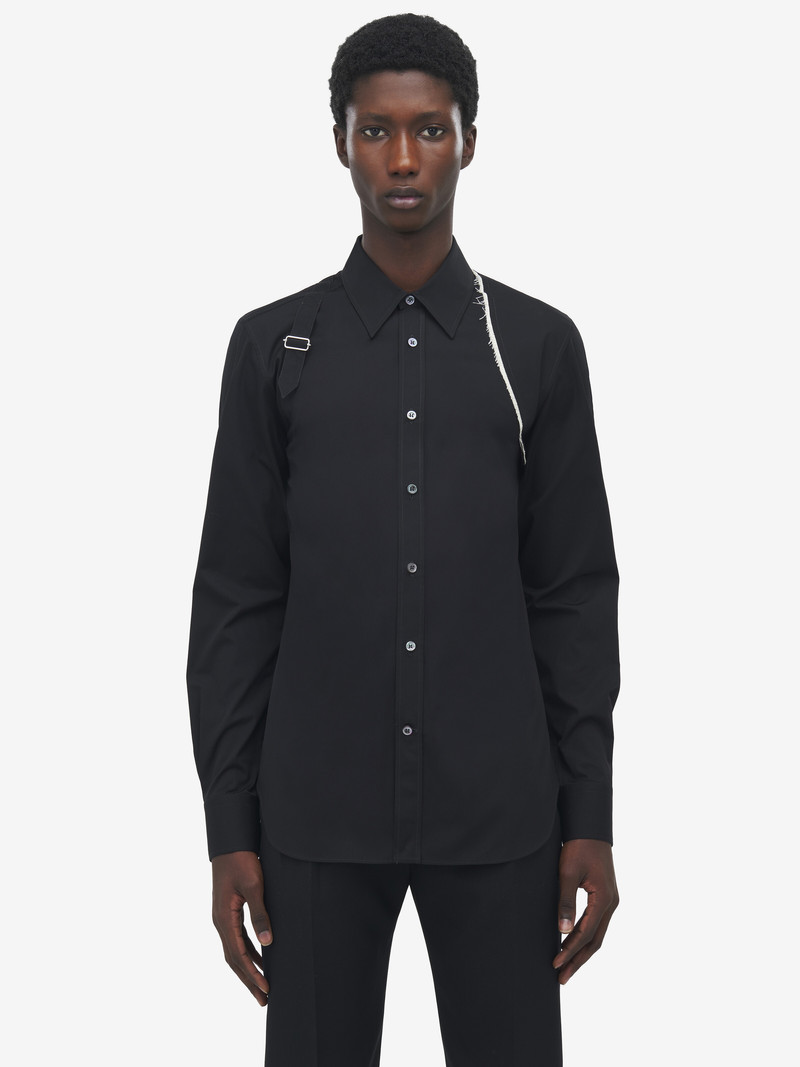 Alexander McQueen Raw Edge Canvas Harness Shirt outlook