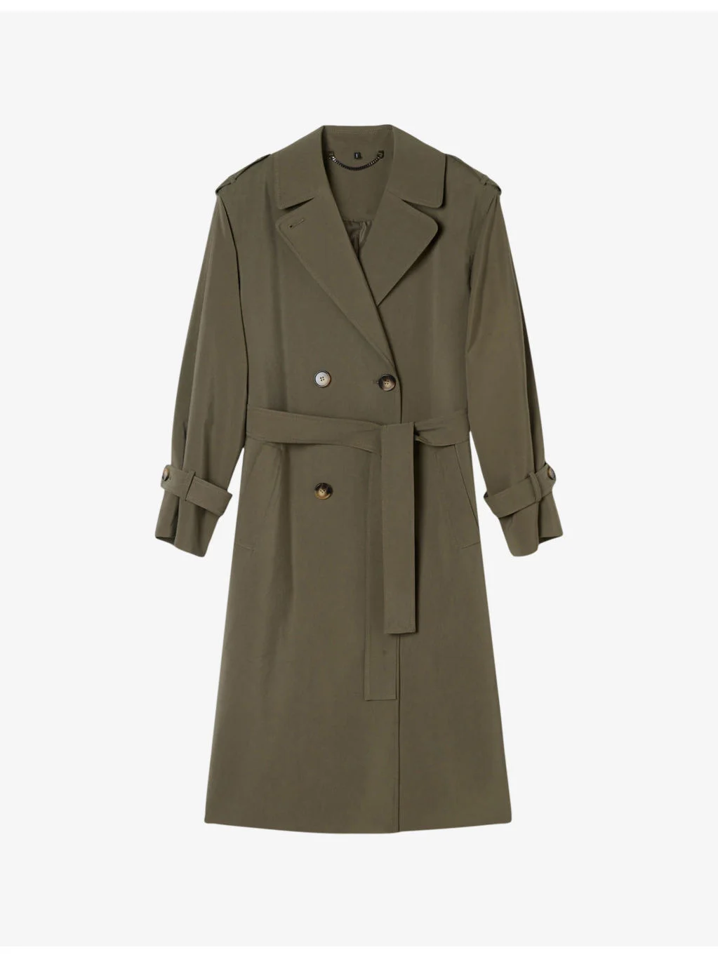 Riley double-breasted woven trench coat - 1