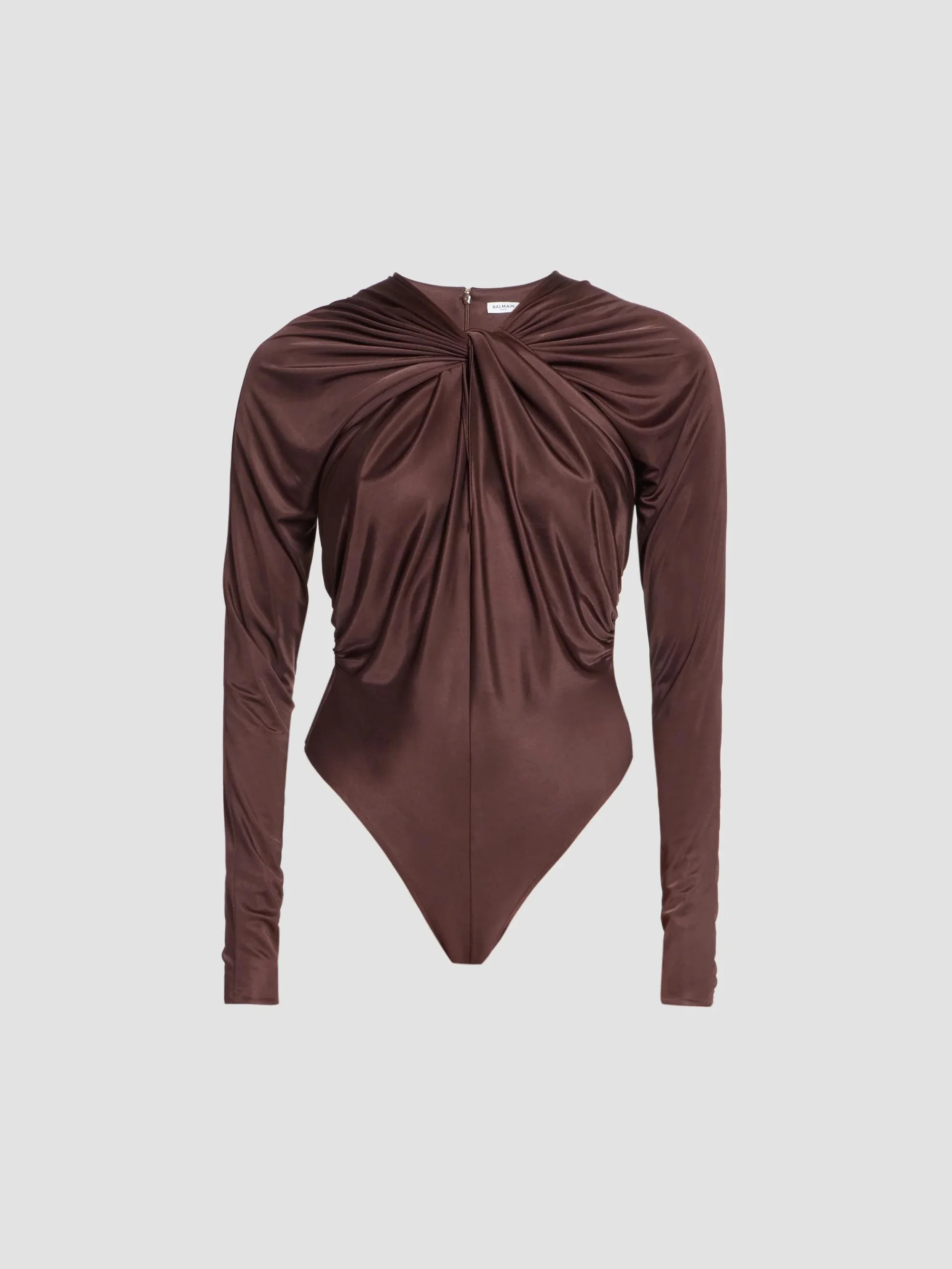 Women's Twist Detail Jersey Bodysuit - Brown - 1