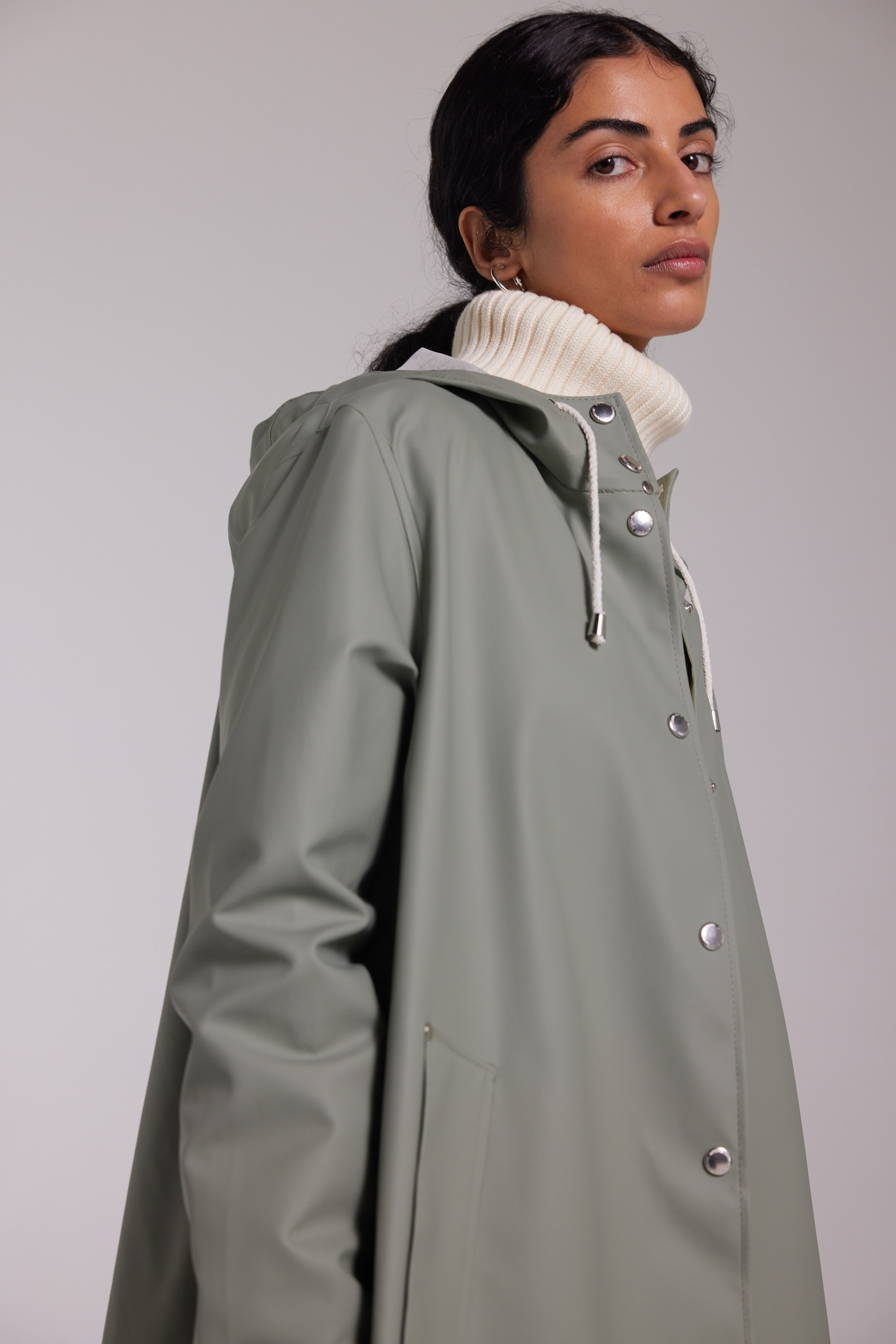 Mosebacke Lightweight Raincoat Khaki Green - 6