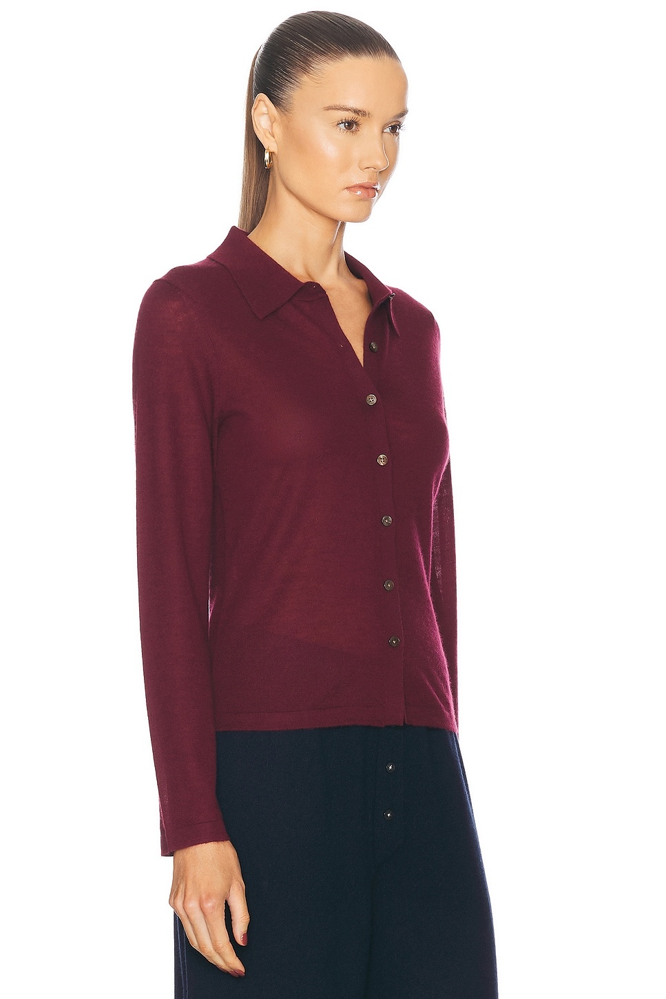 Long Sleeve Cashmere Shirt - 2