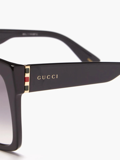 GUCCI Oversized square acetate sunglasses outlook