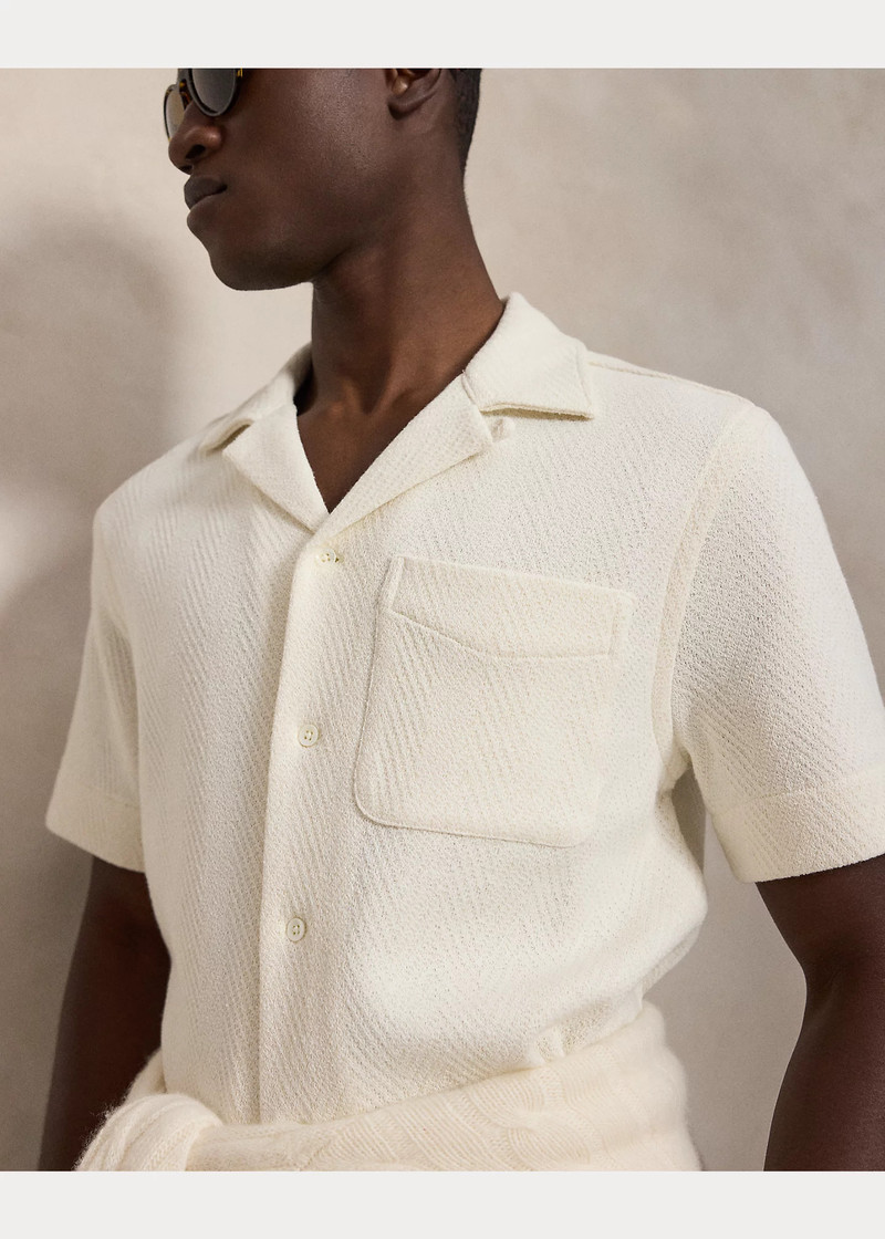 Herringbone Jersey Camp Shirt 5
