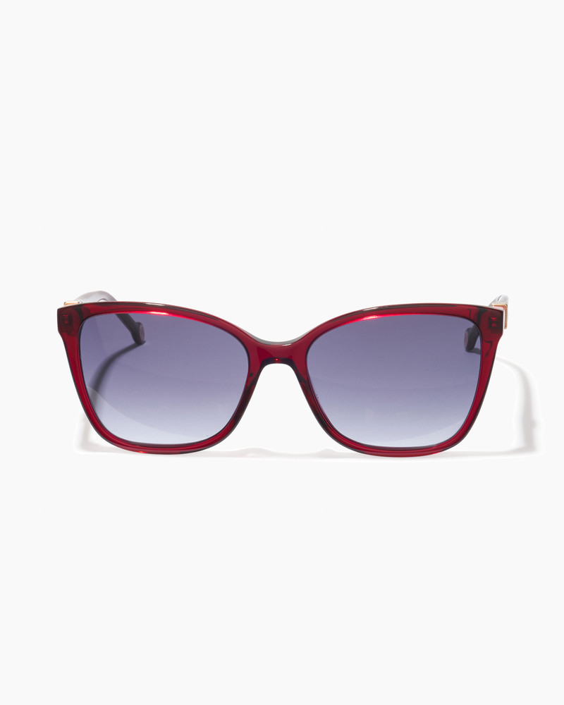 Rectangular Sunglasses With Checkerboard Detail 1