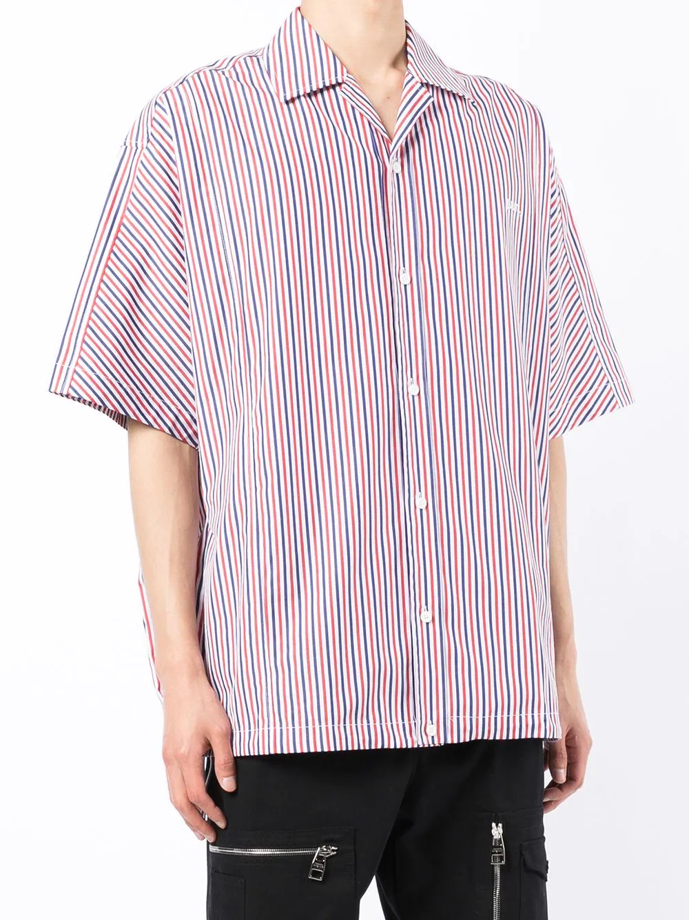 striped short-sleeve shirt - 3