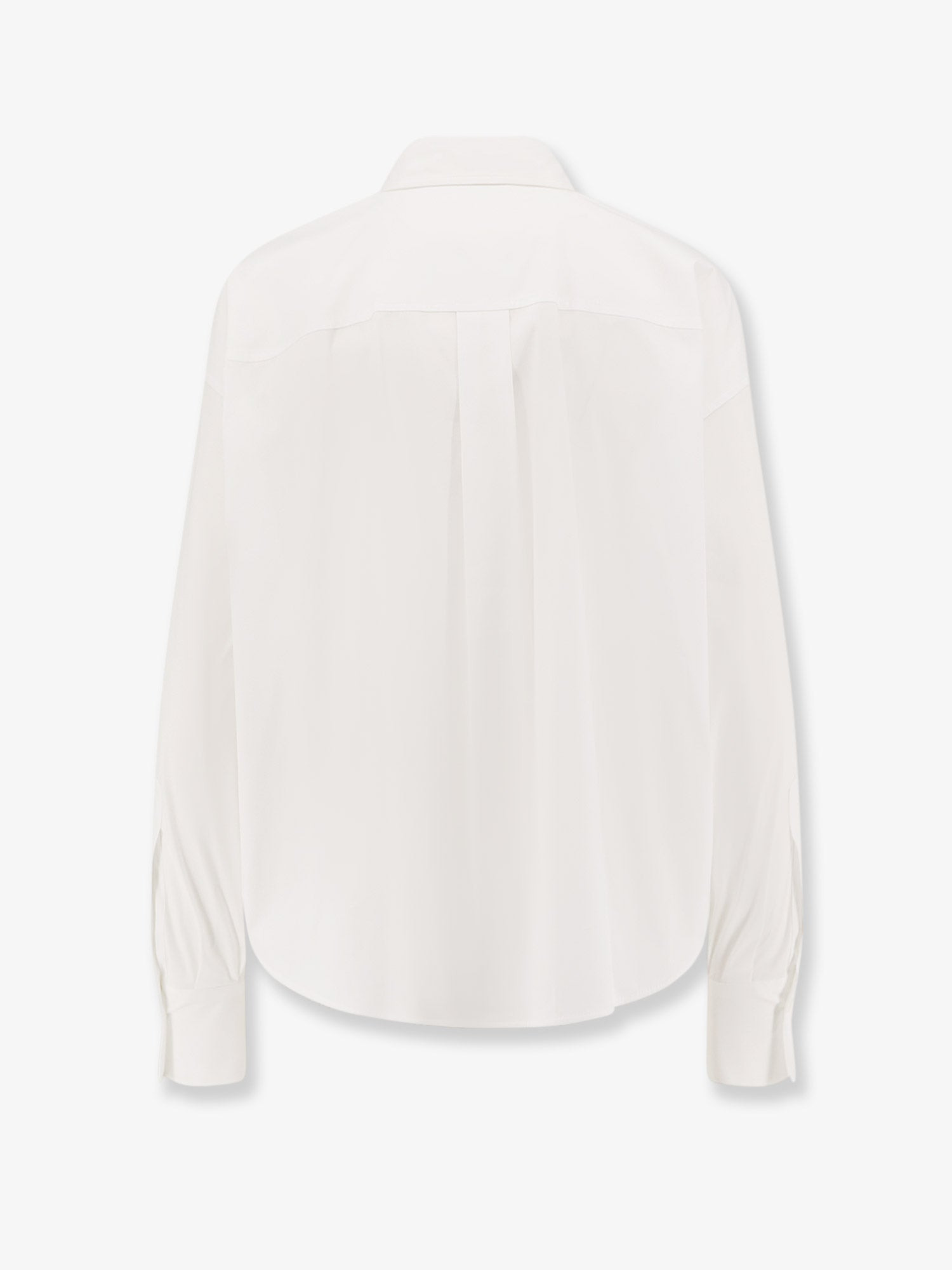 COTTON BLEND SHIRT WITH MONILI DETAIL - 2