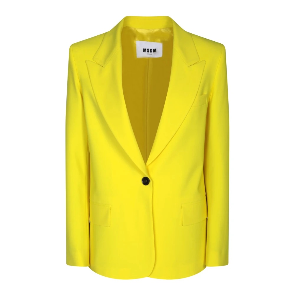 ジャケット MSGM 3641MDG22 247200 06 Jackets Yellow MSGM YELLOW WOOL BLEND JACKET | miinto | REVERSIBLE