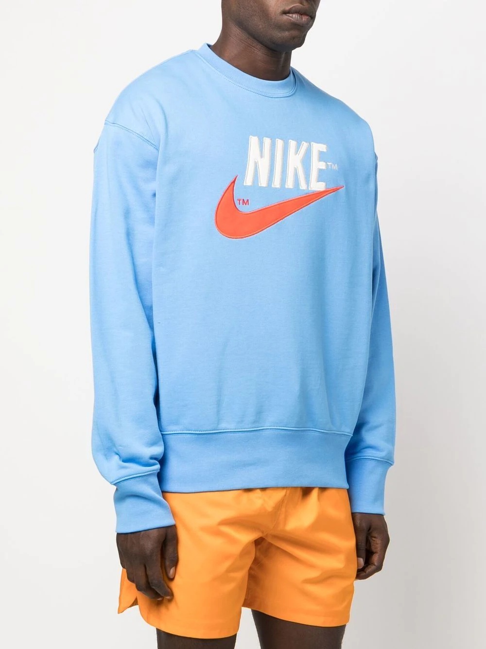 swoosh-logo print sweatshirt - 3