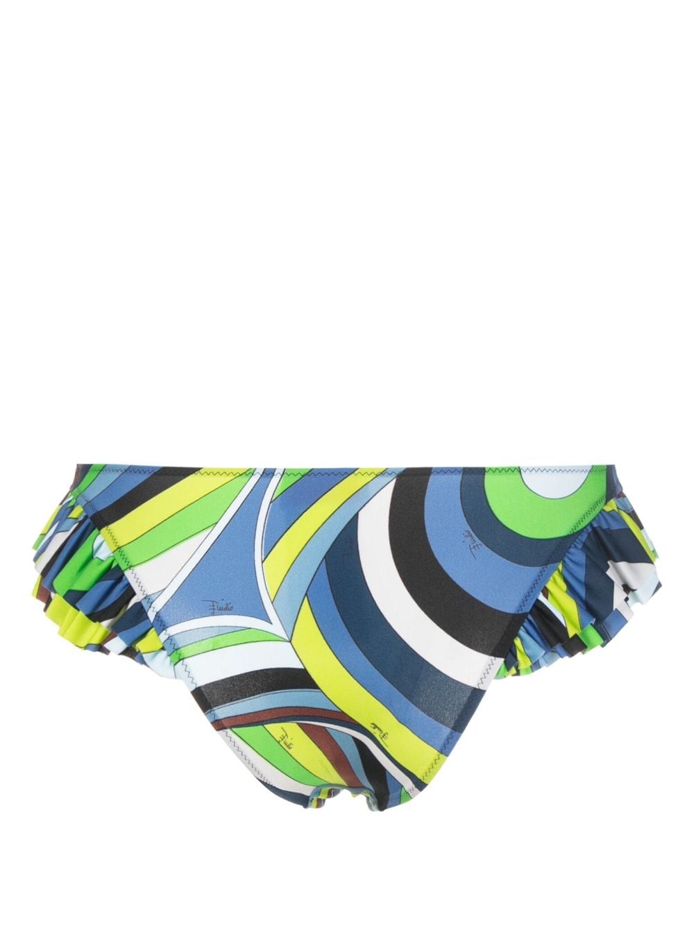 graphic-print ruffled bikini bottoms - 2