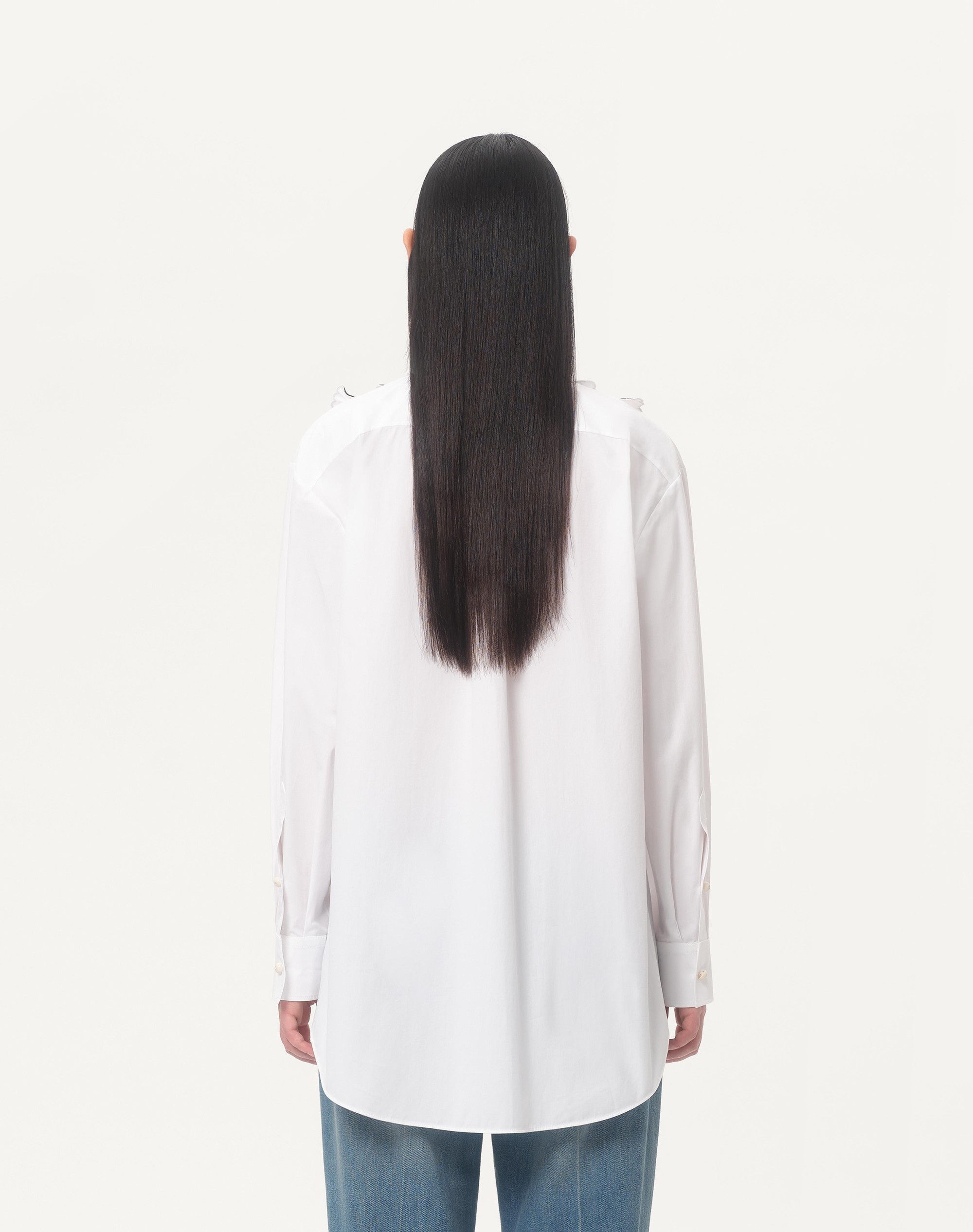 EMBROIDERED COTTON POPELINE SHIRT - 6