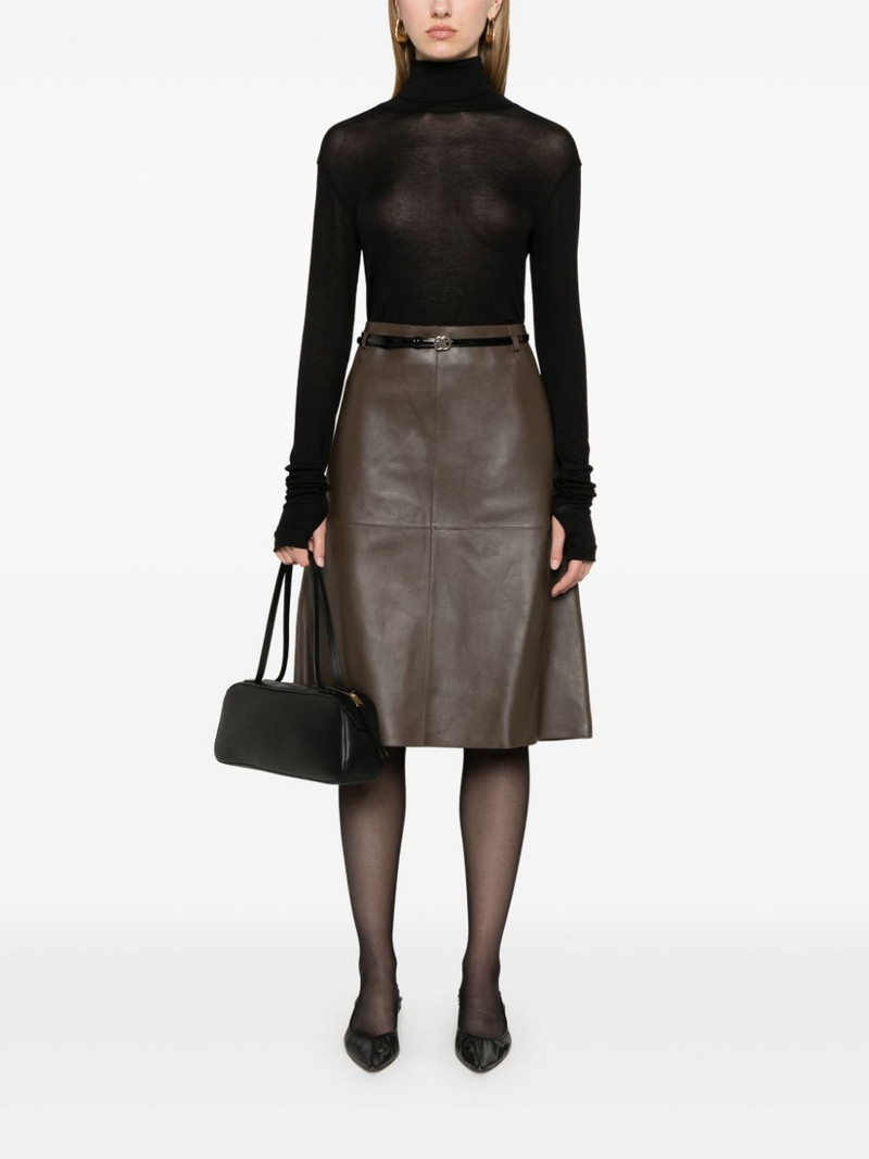 Totême leather midi skirt outlook