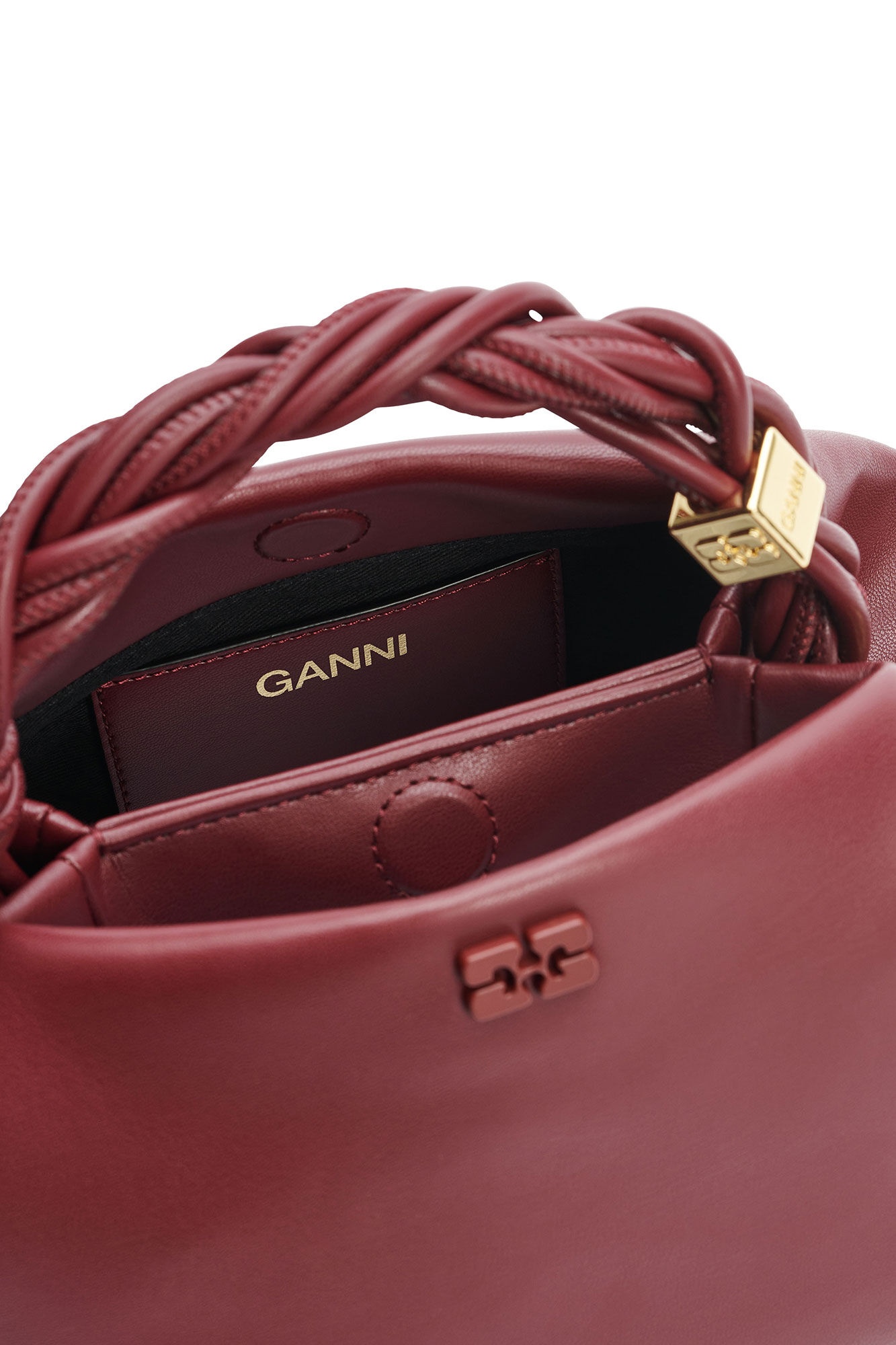 BURGUNDY SMALL GANNI BOU BAG - 3