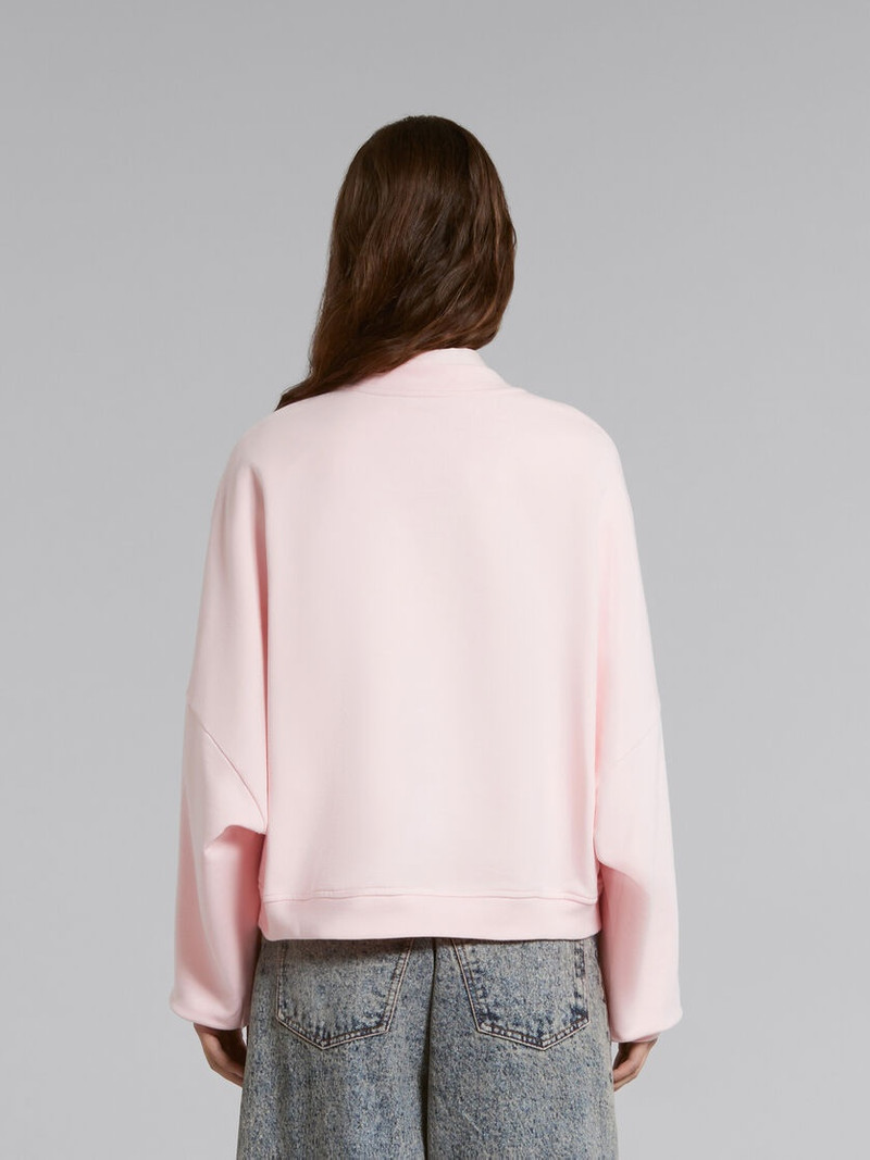 PINK BIO COTTON SWEATSHIRT WITH MARNI PRINT 3