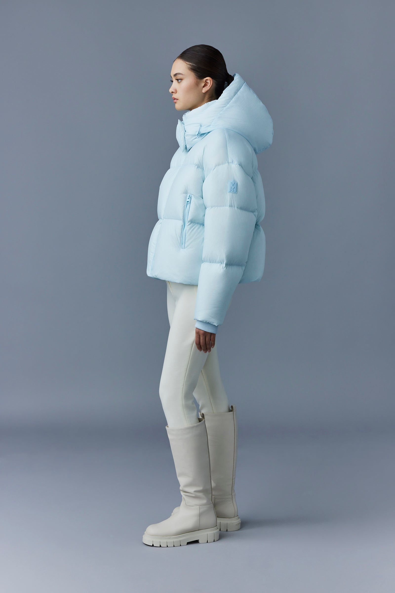 TESSY Medium down hooded jacket with softwash crinkle finish - 3