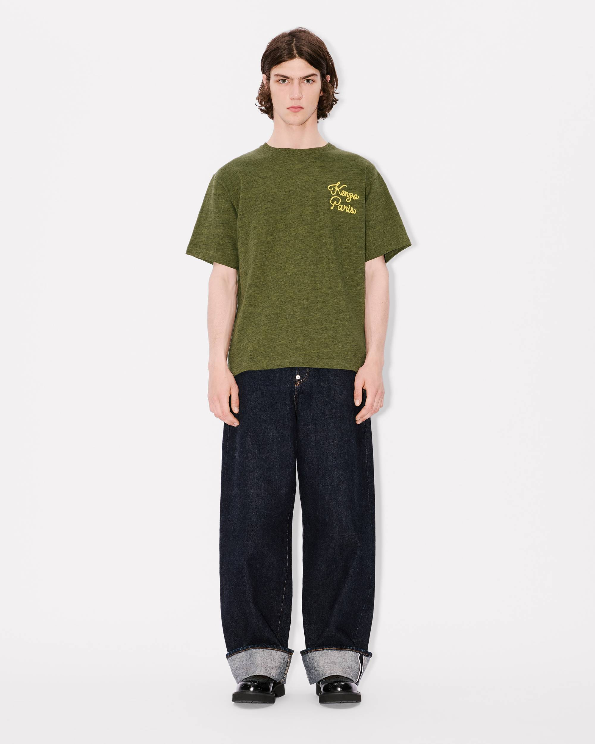 'KENZO Paris Chainstitch' embroidered T-shirt in cotton - 5