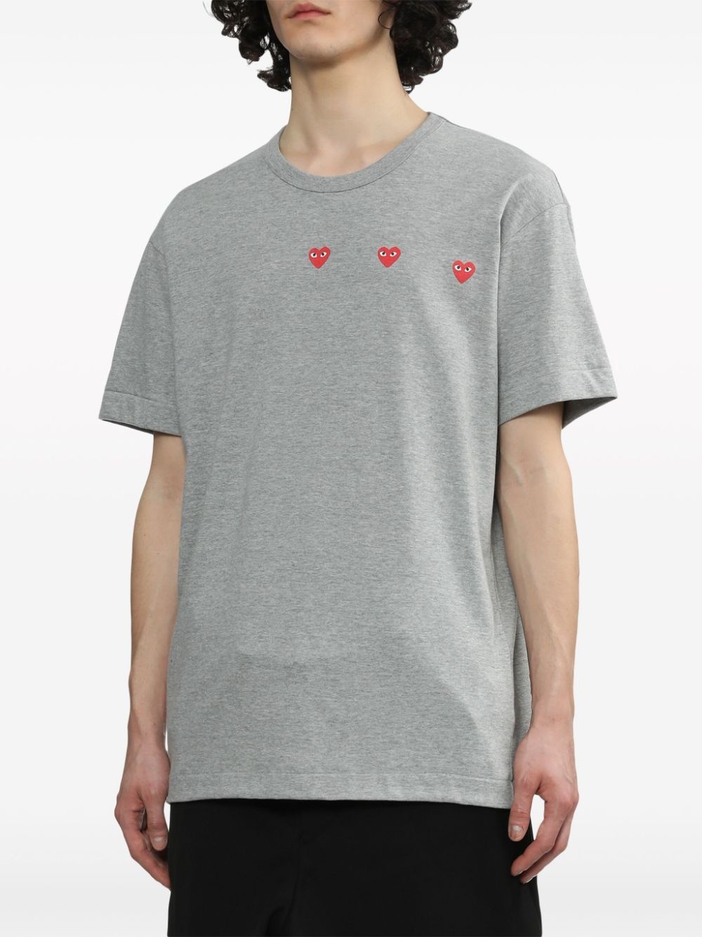 Triple Hearts cotton T-shirt - 4