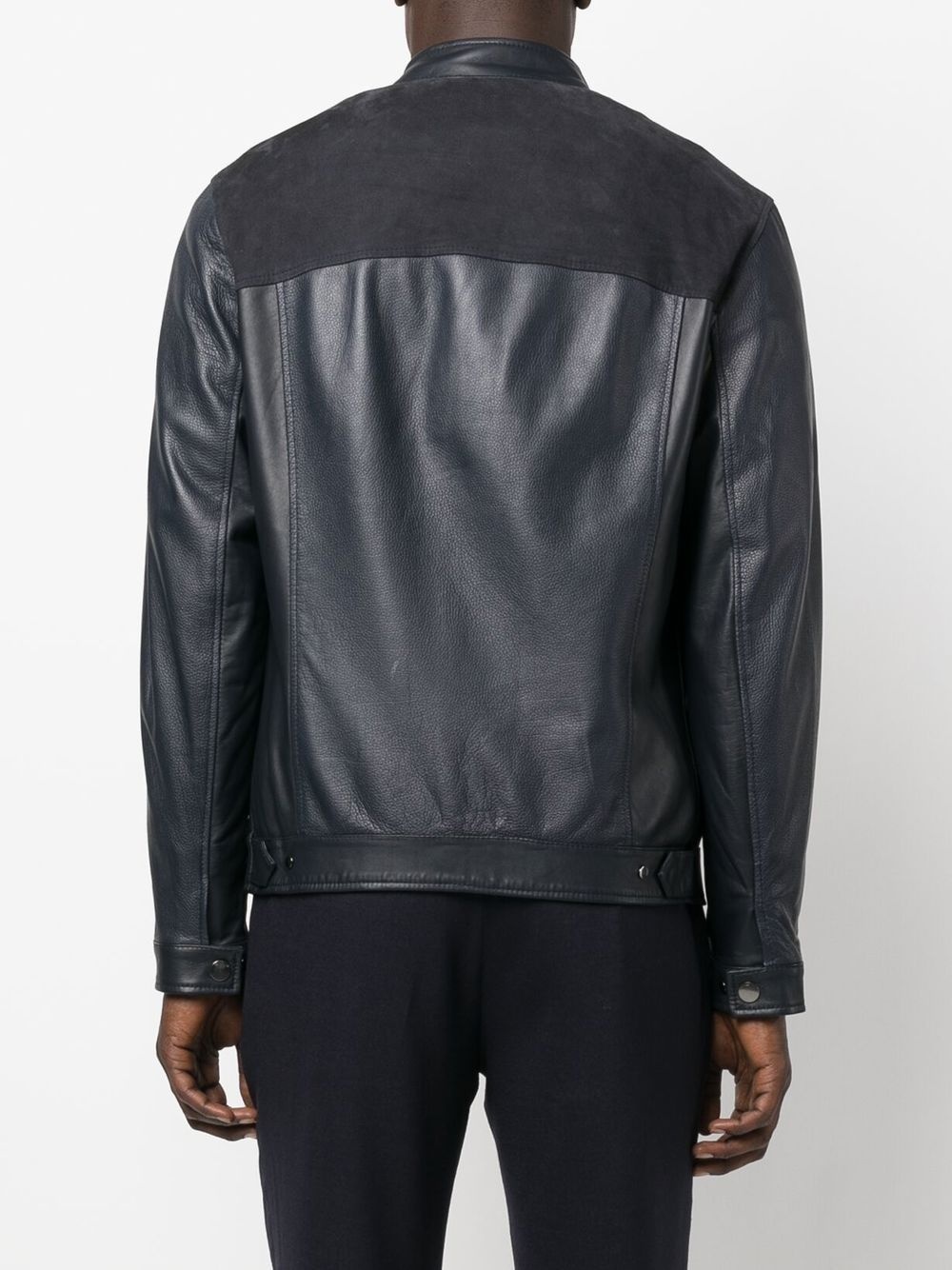 Pegaso box-logo leather jacket - 4