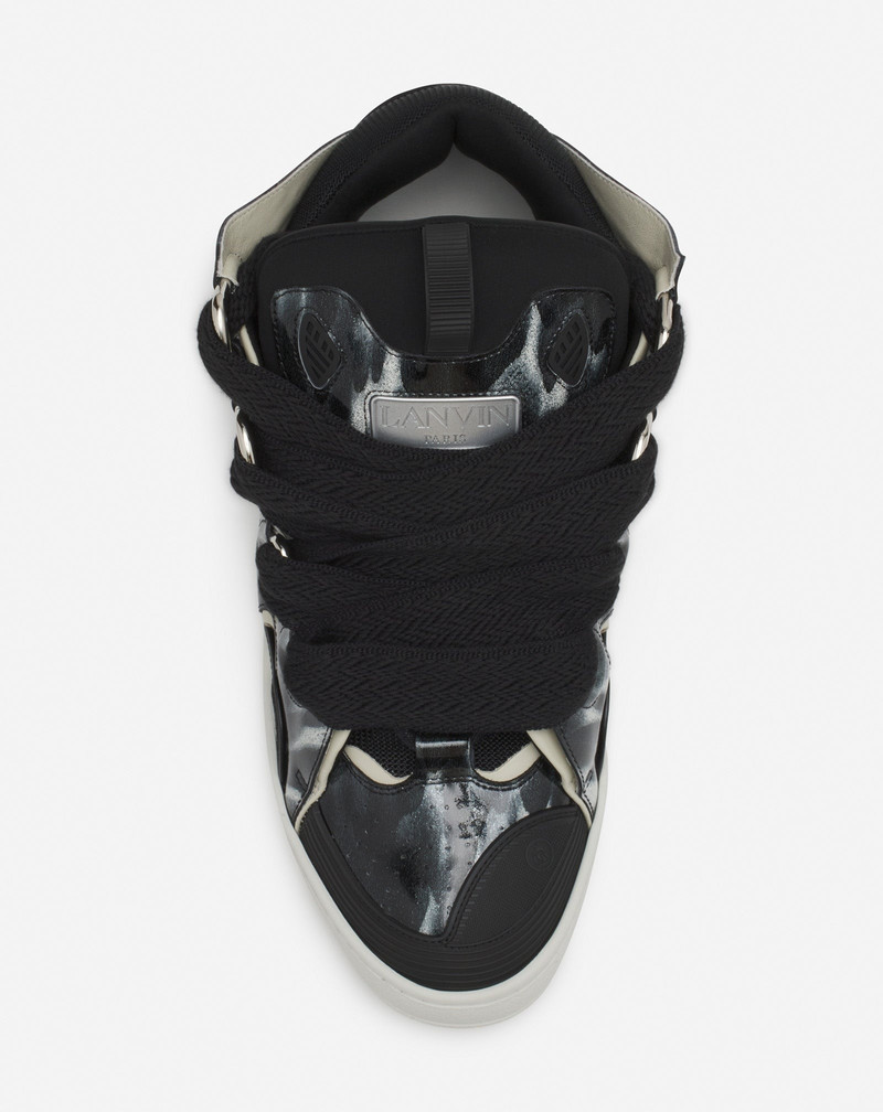 CURB LEATHER SNEAKERS WITH SPARKLES 4
