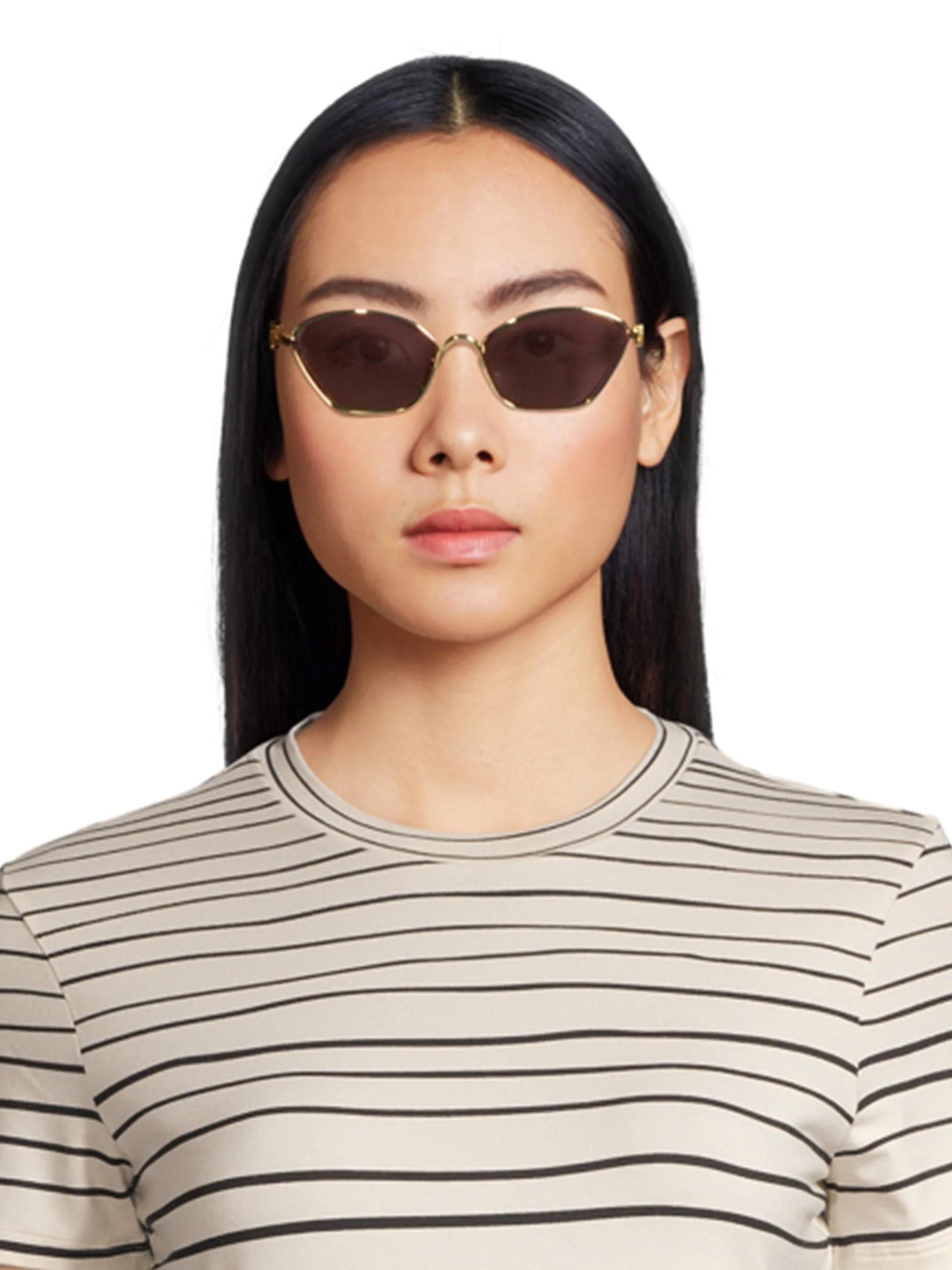 Women's Anagram 57MM Cat-Eye Sunglasses - Gold Violet - 1