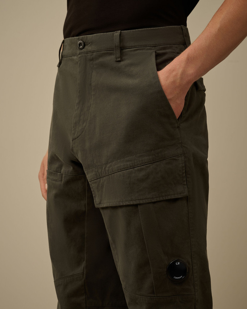 Stretch Sateen Loose Cargo Pants 5