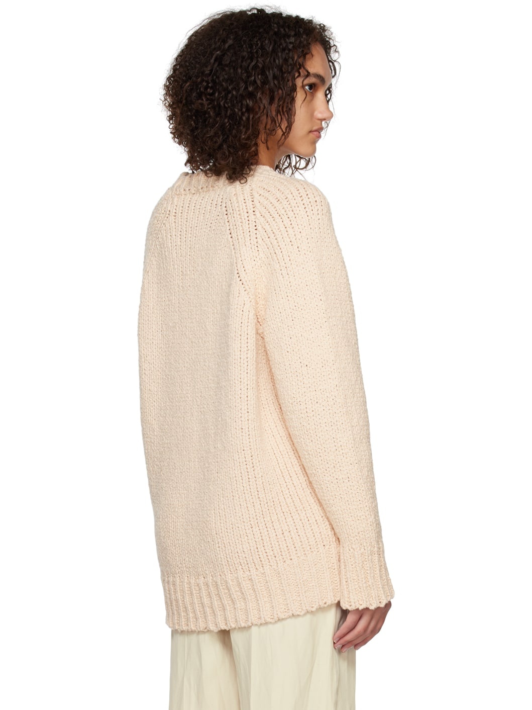 Beige Vented Sweater - 3