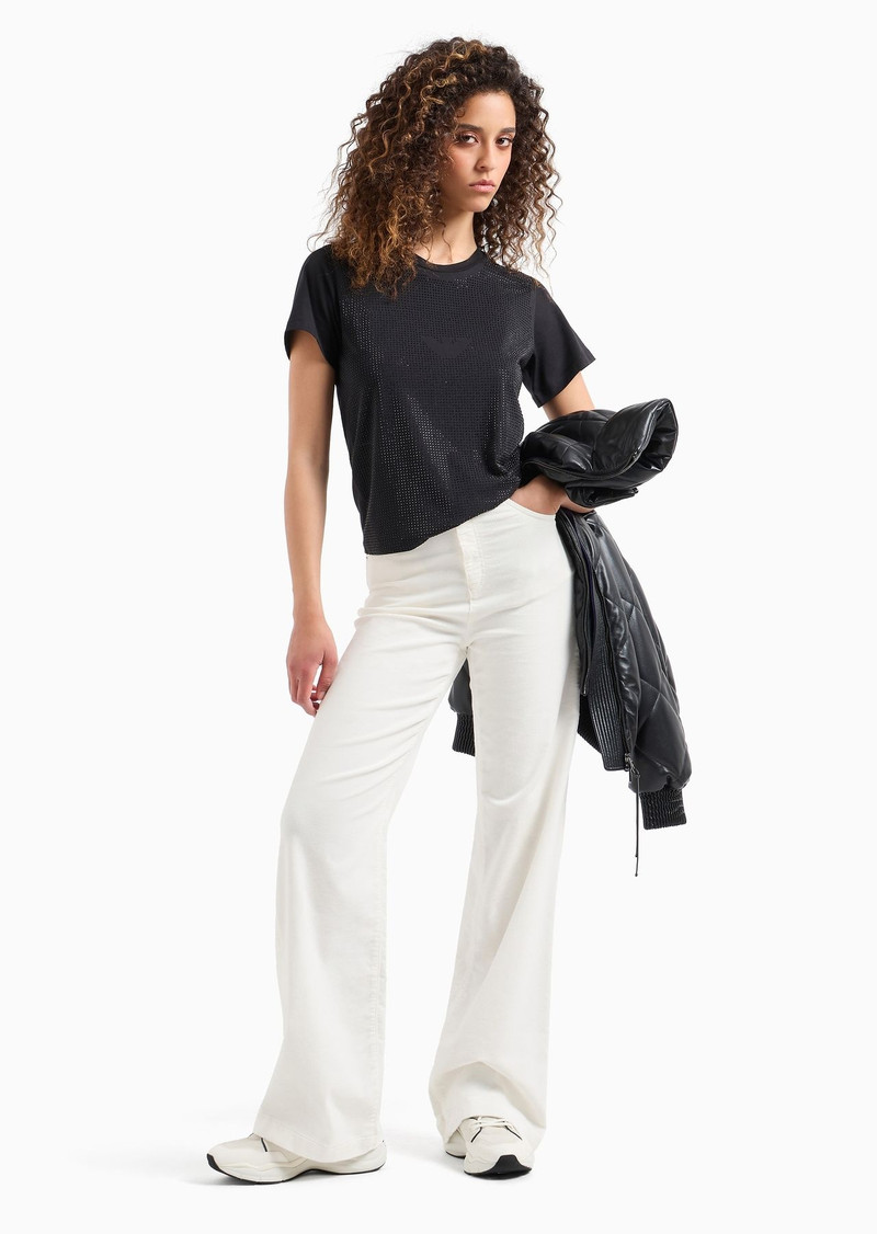 EMPORIO ARMANI Leather-look, quilted full-zip blouson outlook