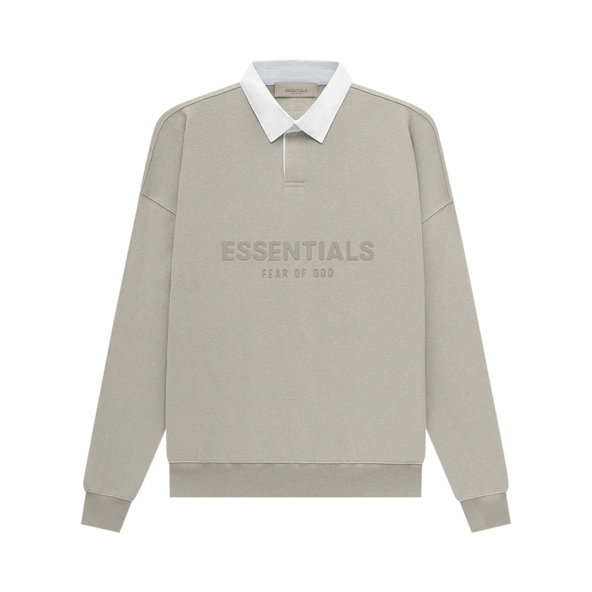 Fear of God Essentials Waffle Henley Rugby 'Seal' - 1