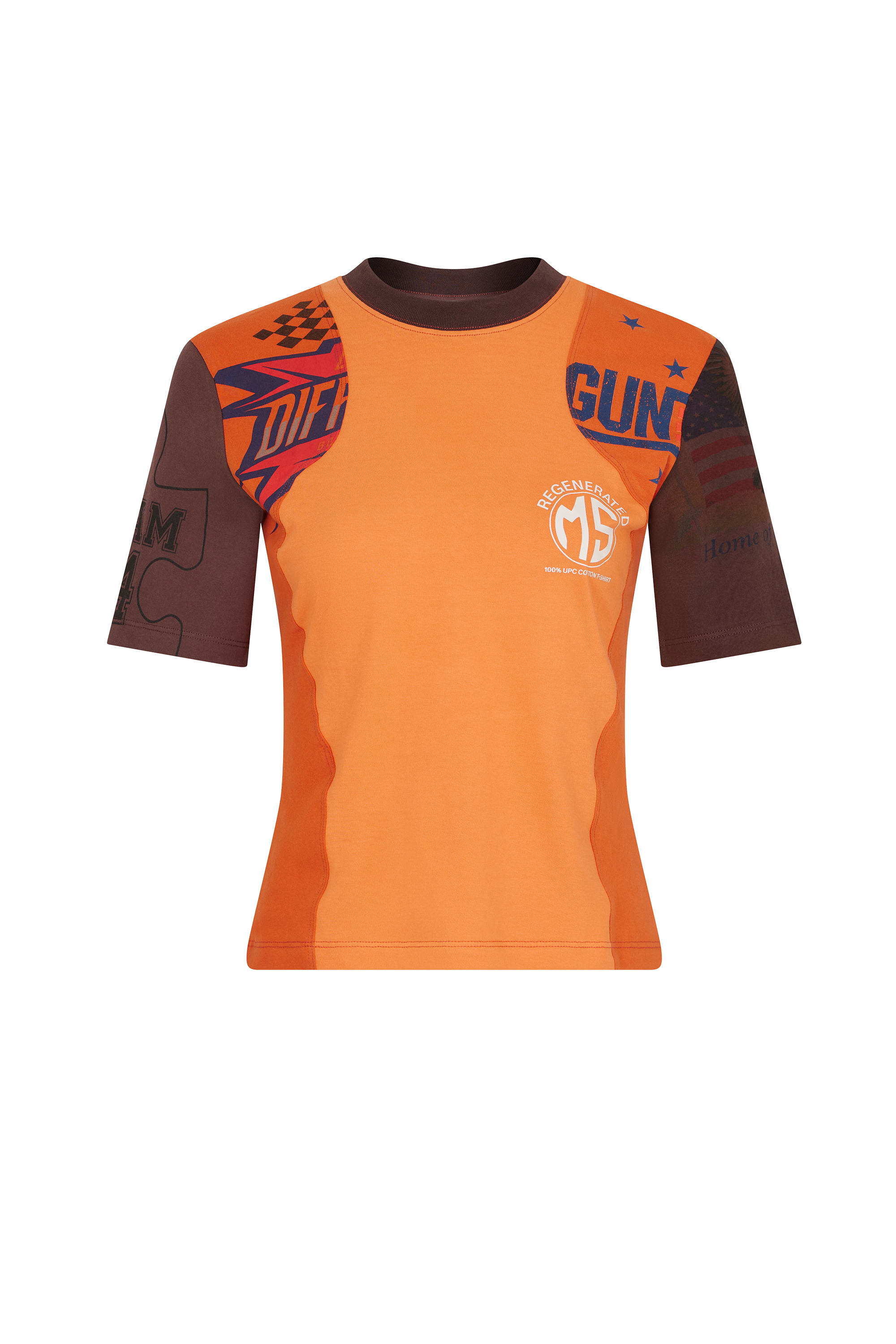 Regenerated Graphic T-Shirt Patchwork T-Shirt - 15