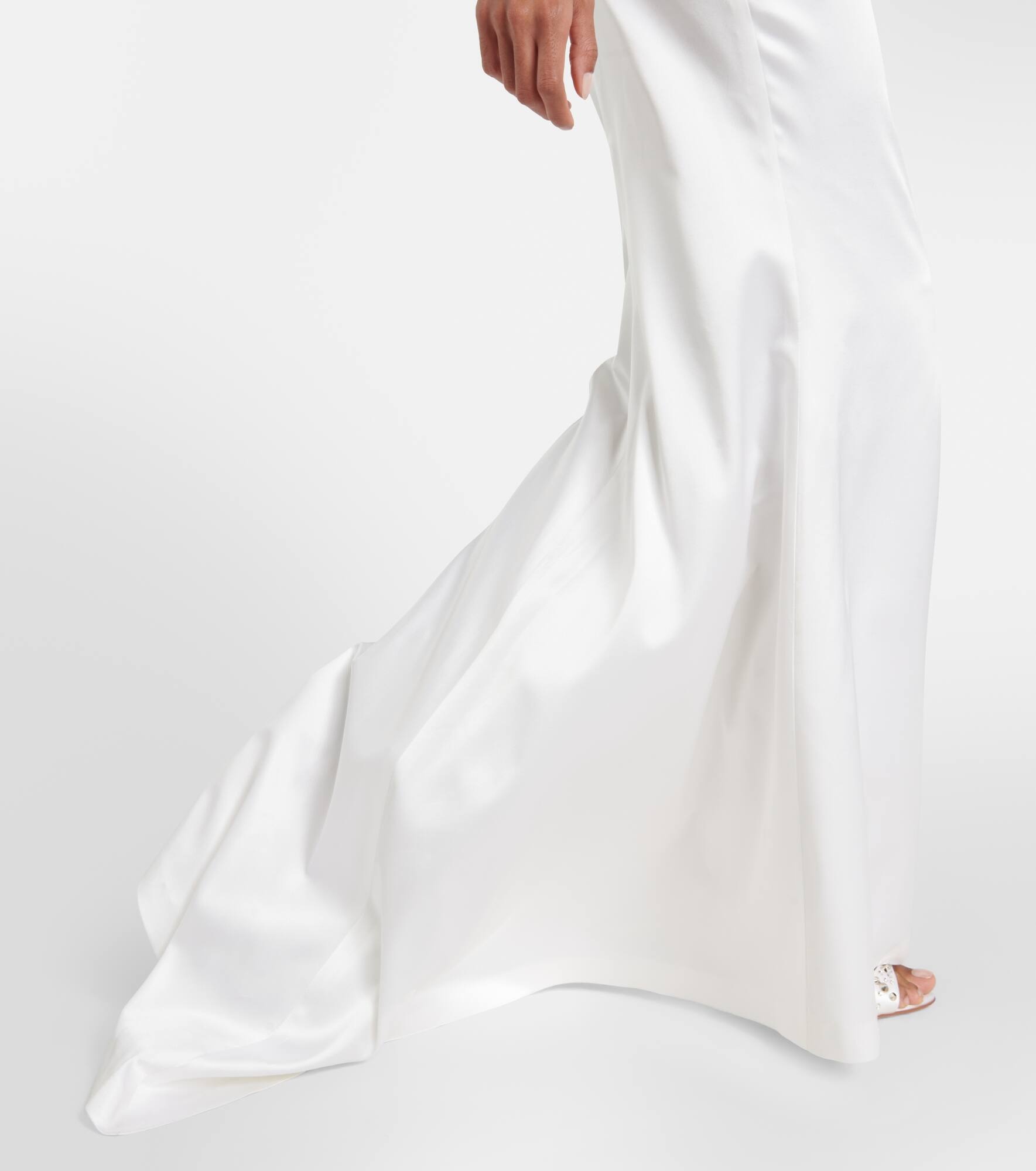 Square-neck silk-blend gown - 6