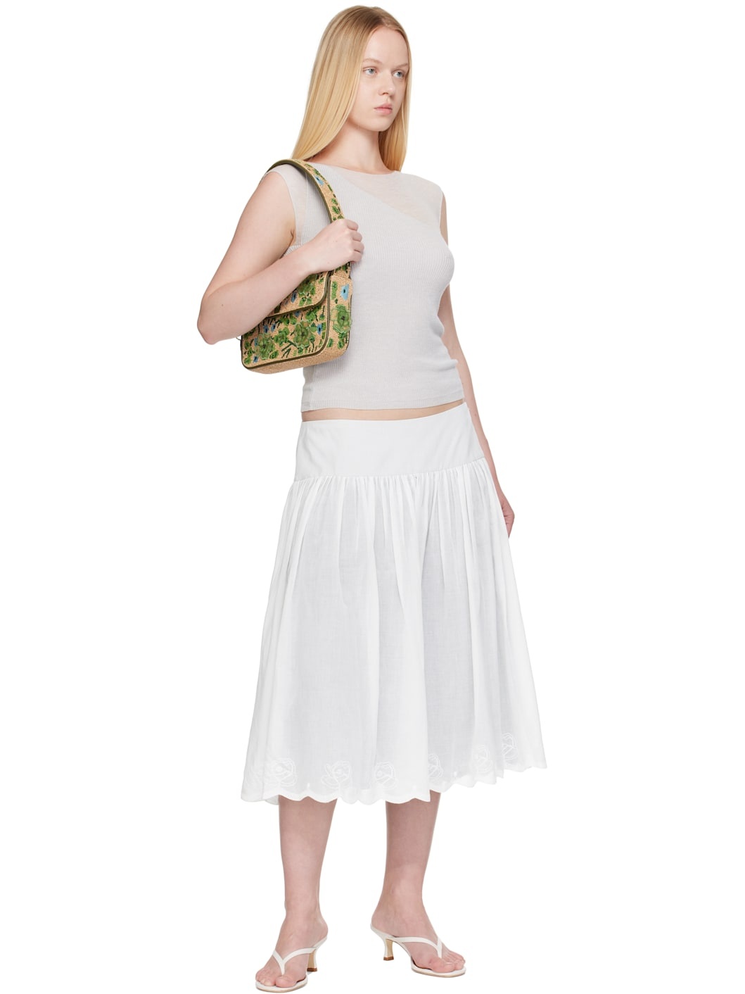 Tan Tommy Beaded Bag - 4