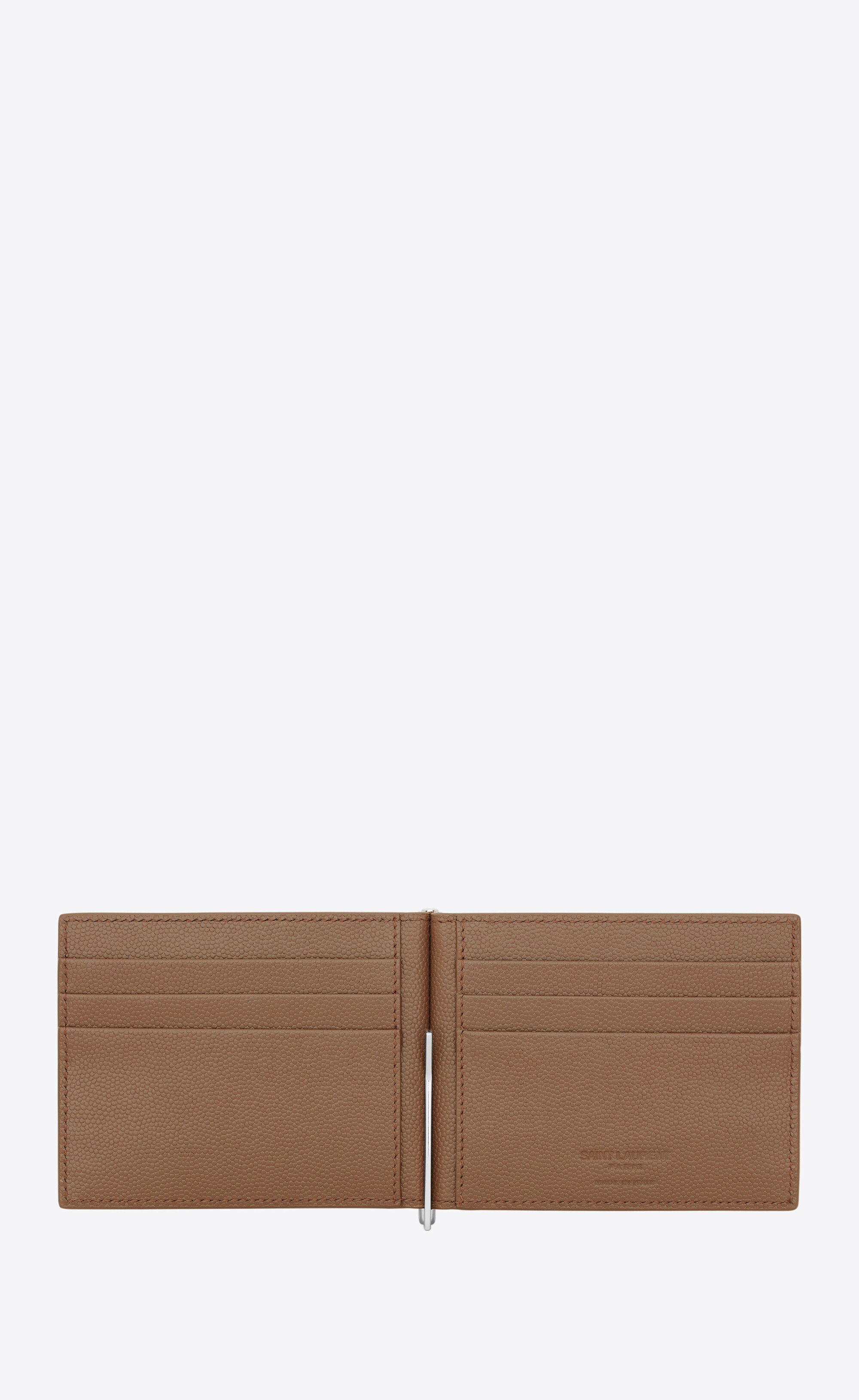 bill clip wallet in grain de poudre-embossed leather - 4