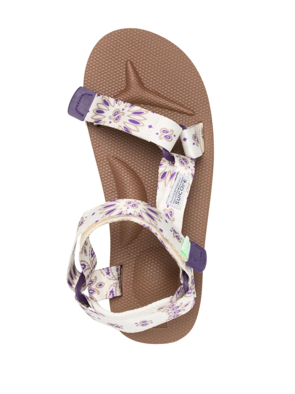 bandana-print touch-strap sandals - 5