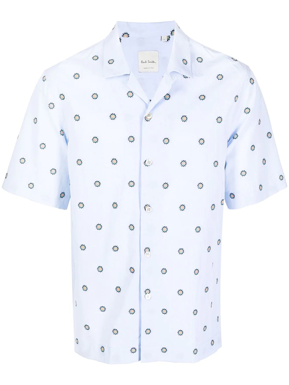 patterned short-sleeved shirt - 1