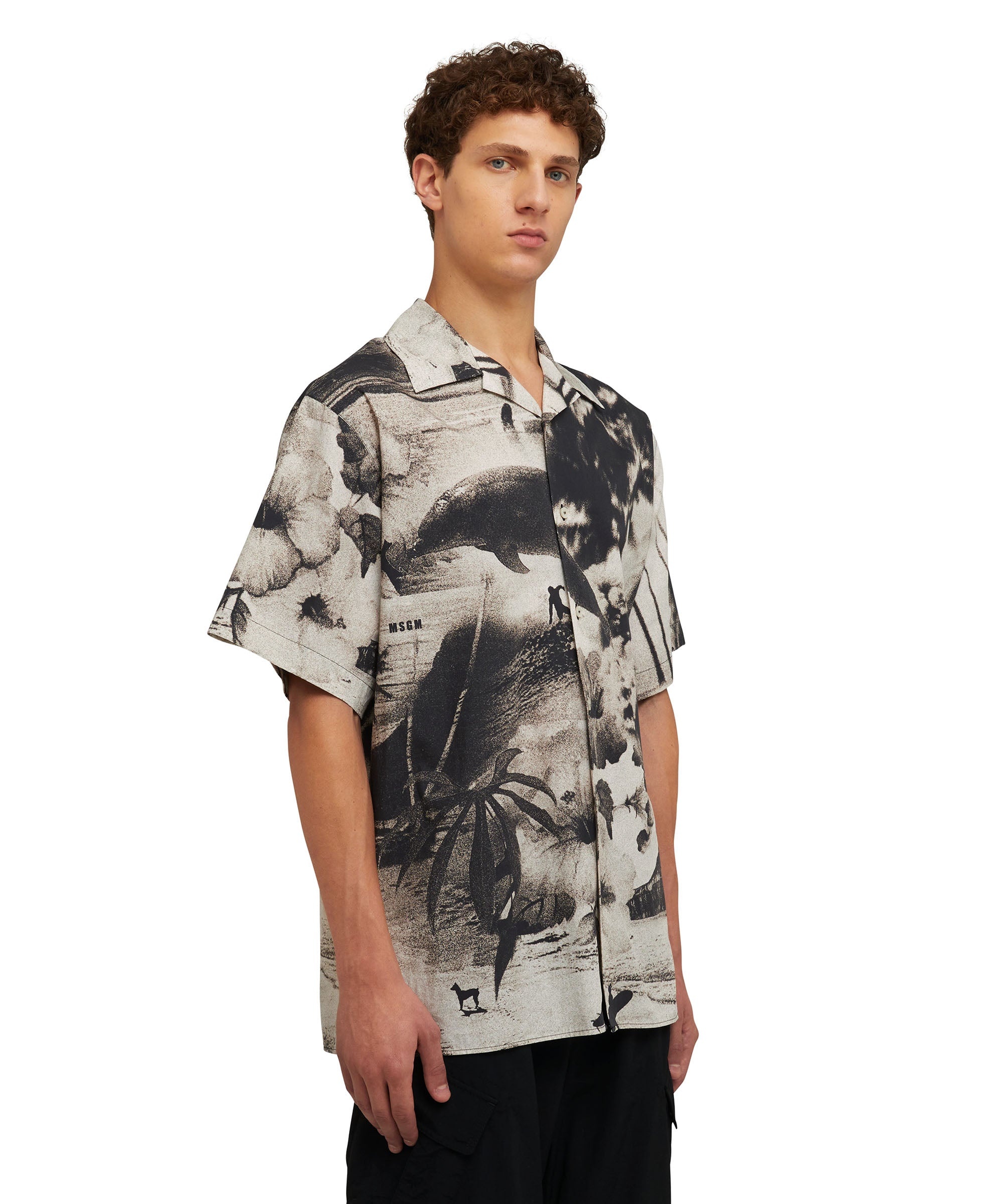 Poplin cotton shirt with "MSGM Dreaming" print - 5