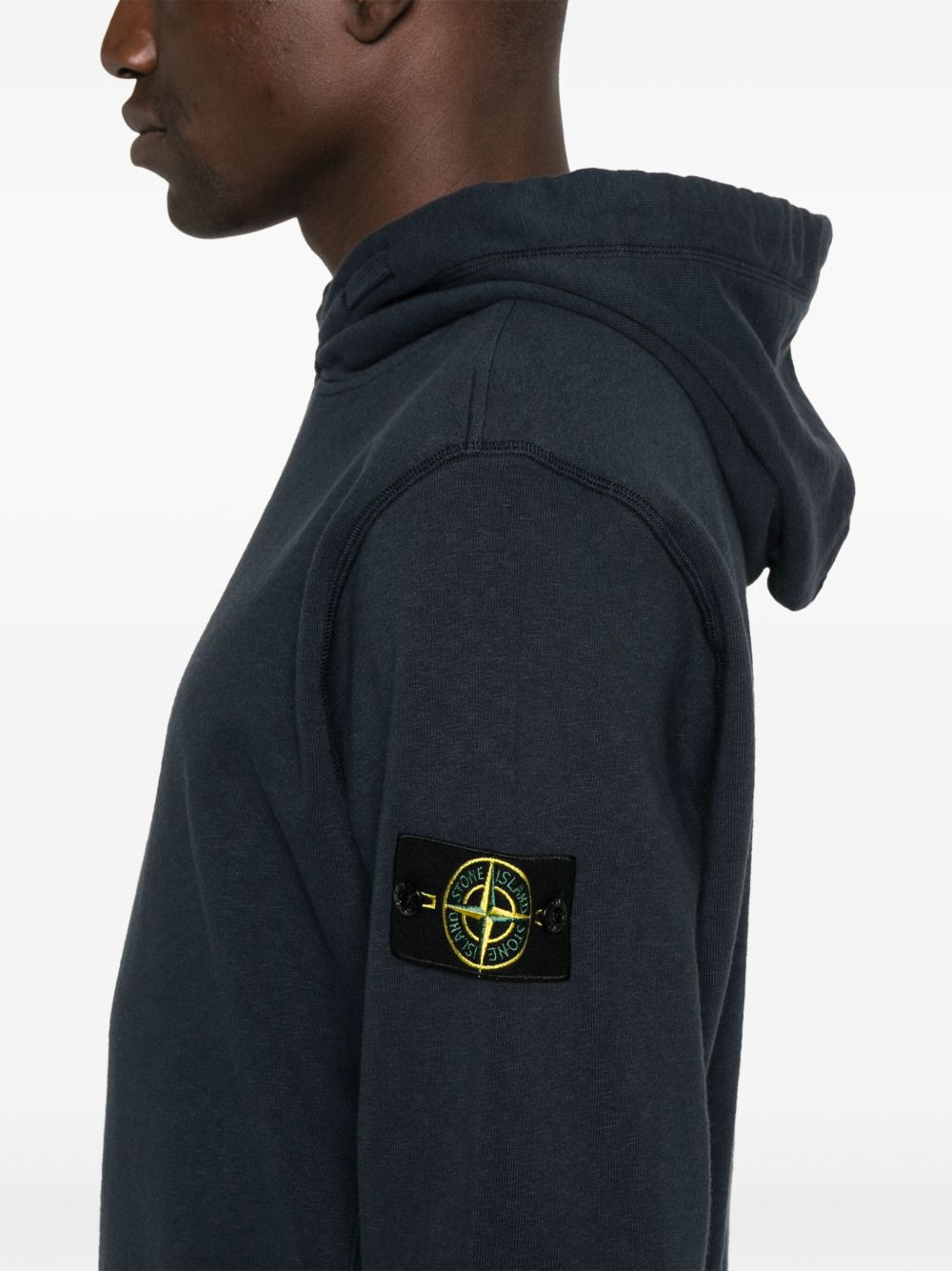 Stone Island Men Hooded Sweatshirt With Compass Appliqué - 3