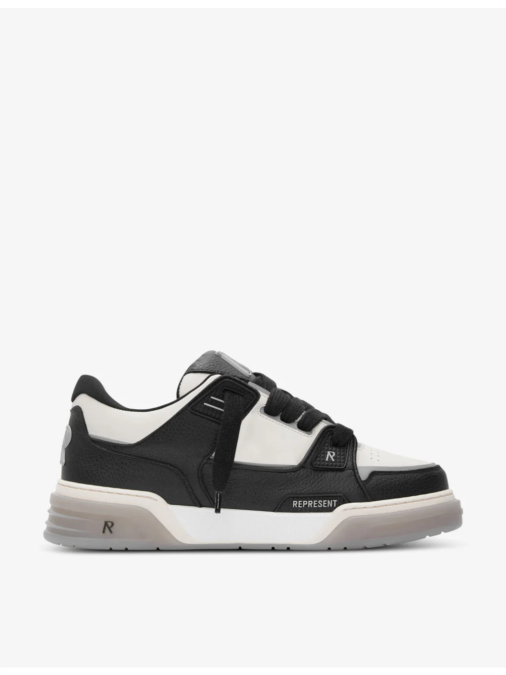 Studio panelled leather mid-top trainers - 1