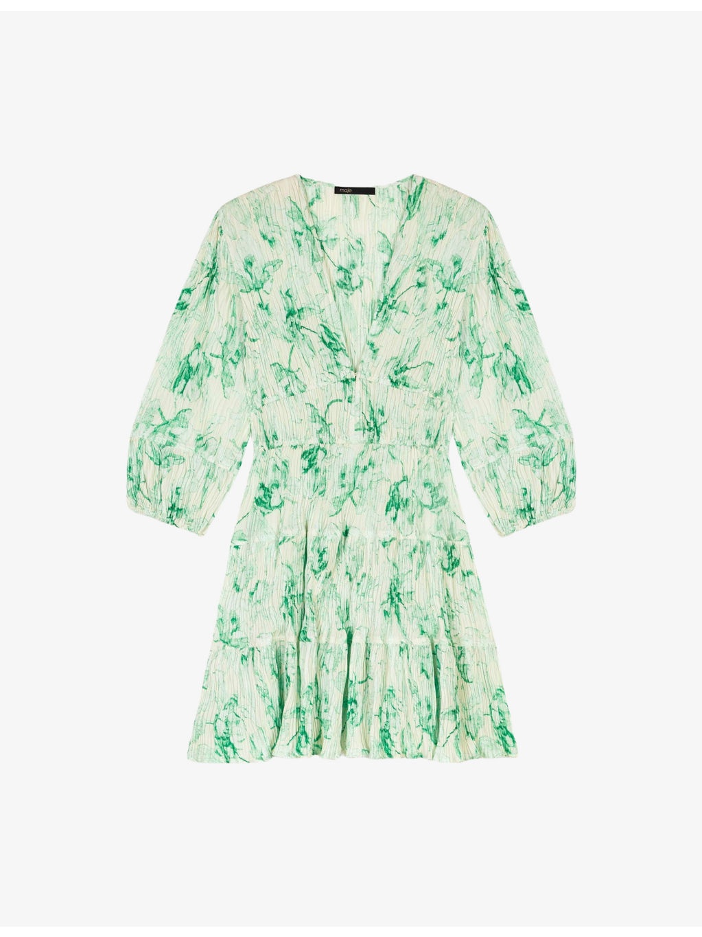 Graphic-Print V-Neck Woven Mini Dress - 1