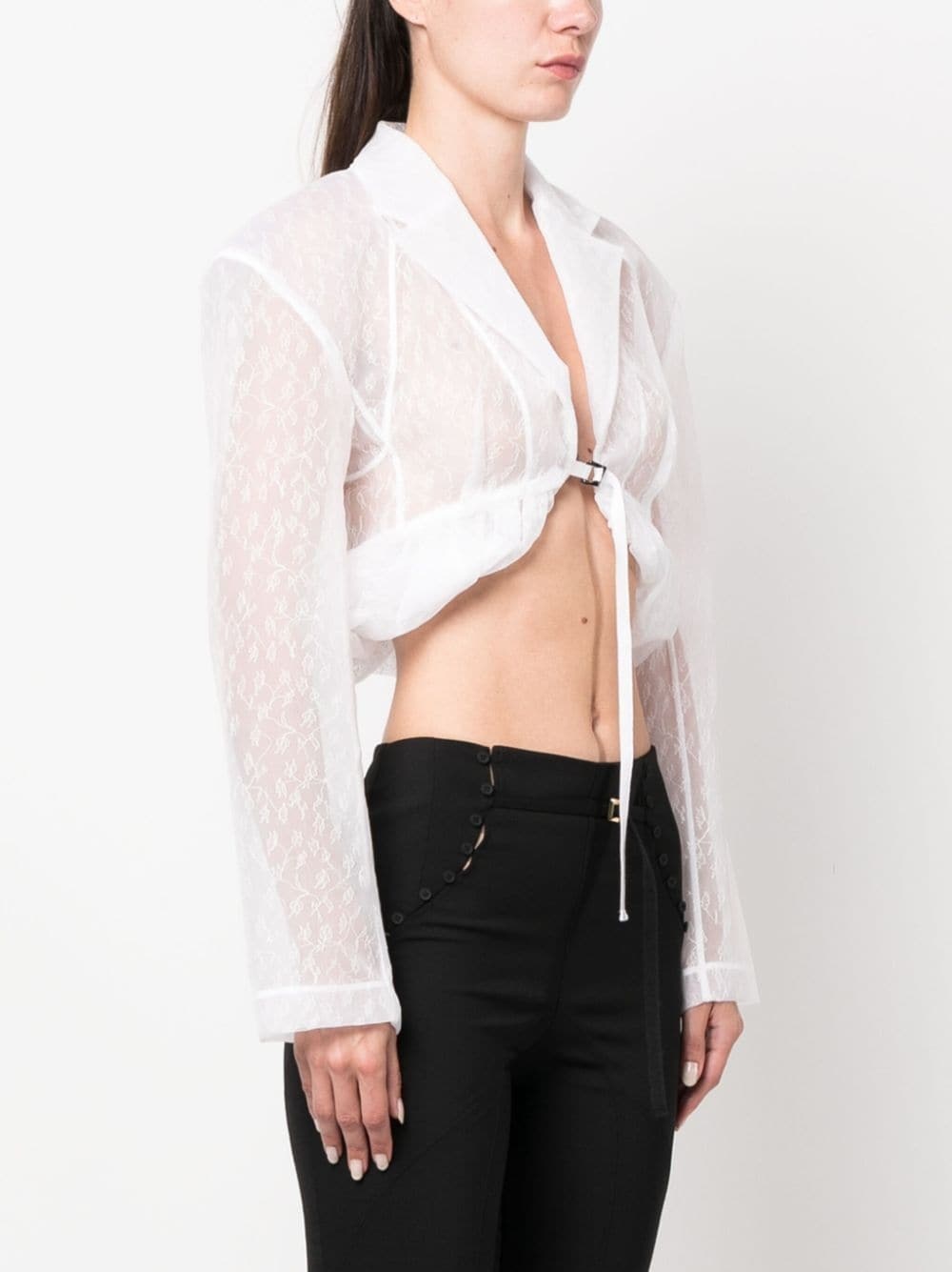 La Veste Dentelle cropped jacket - 3