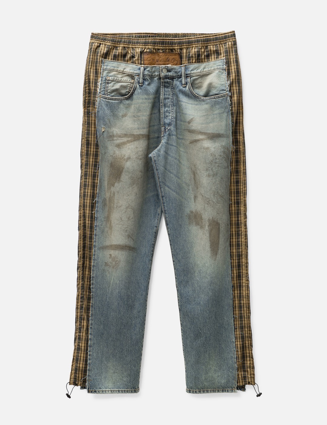 DENIM CHECK JEANS - 1