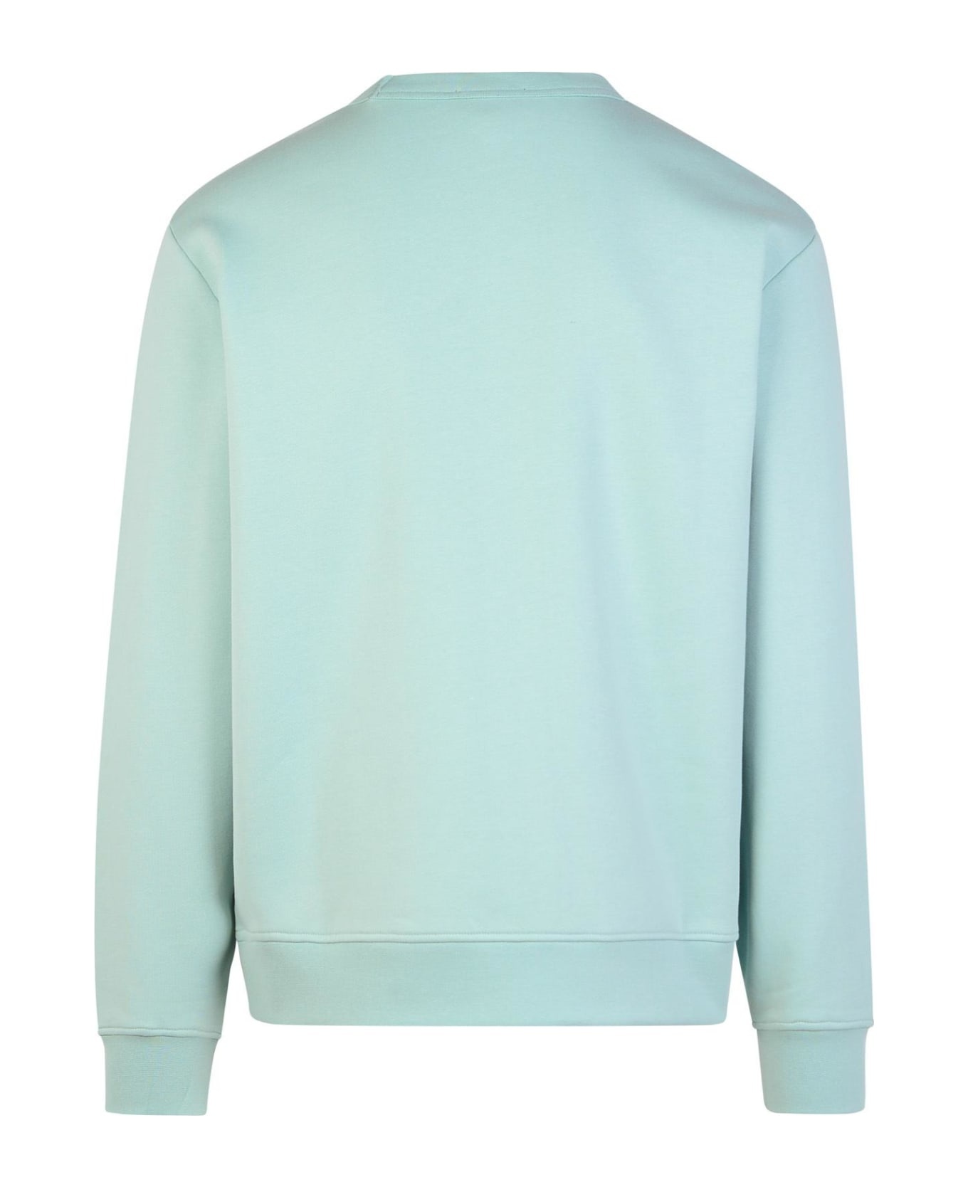 'boxy' Musk Green Cotton Sweatshirt - 3