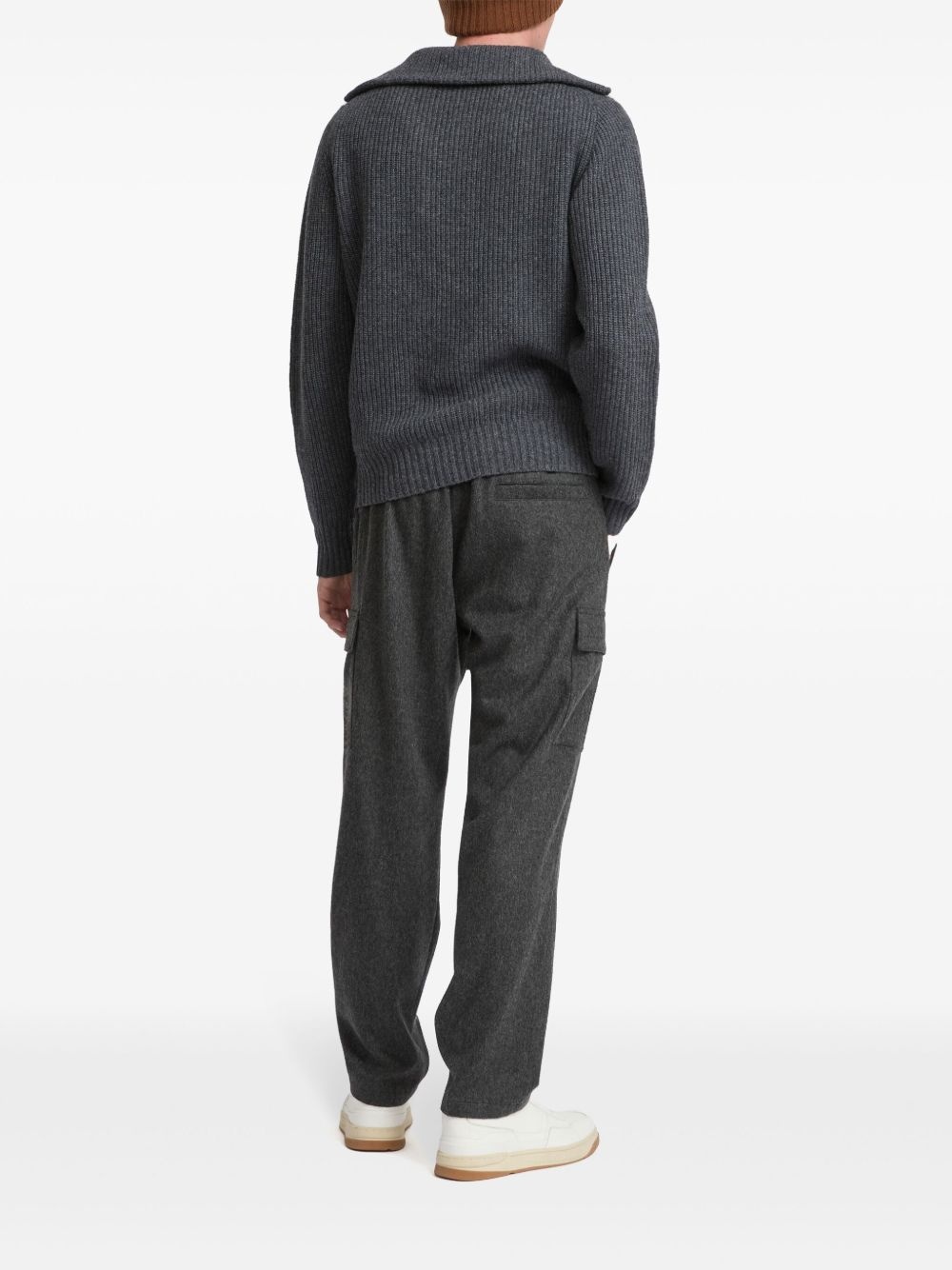 knitted tapered trousers - 3