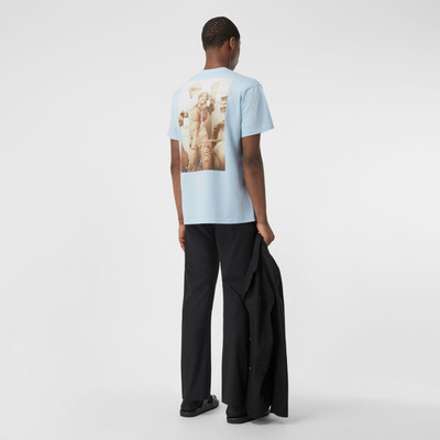 Burberry Statue Print Cotton Oversized T-shirt outlook