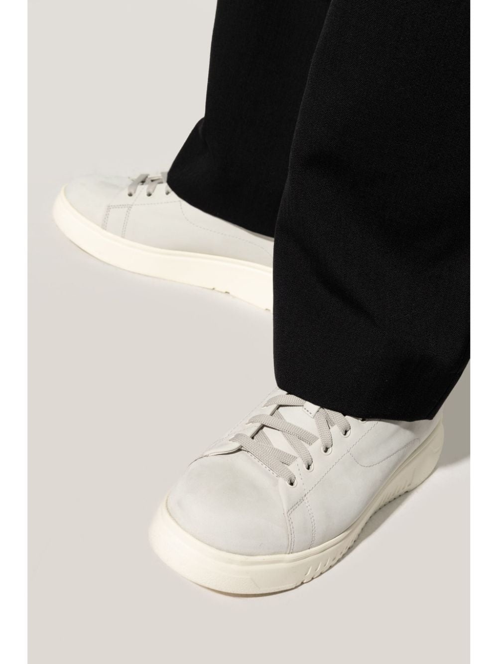 lace-up leather sneakers - 2