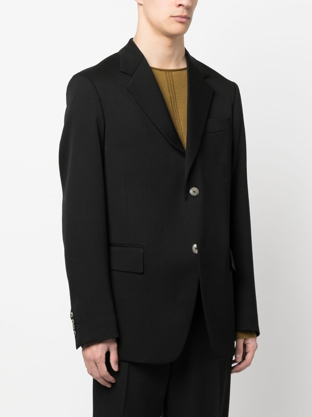 single-breasted wool blazer - 3