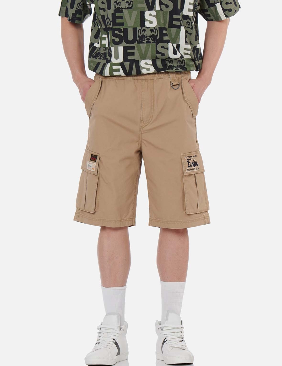 GODHEAD EMBROIDERY CARGO SHORTS - 4