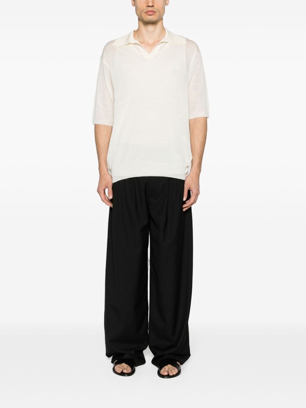mÃ©lange wool-blend polo shirt - 2