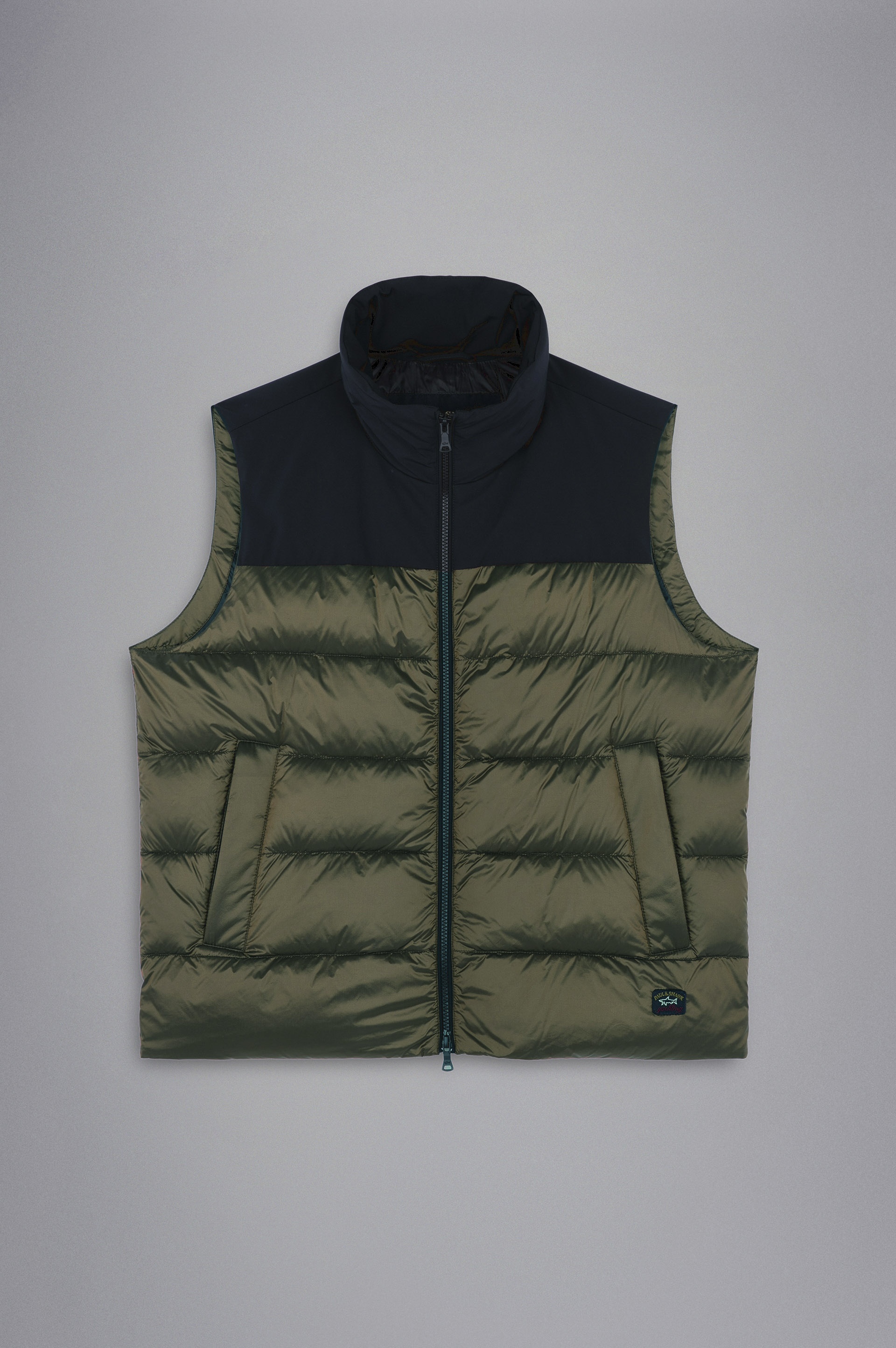 COLOR BLOCK QUILTED VEST - 1